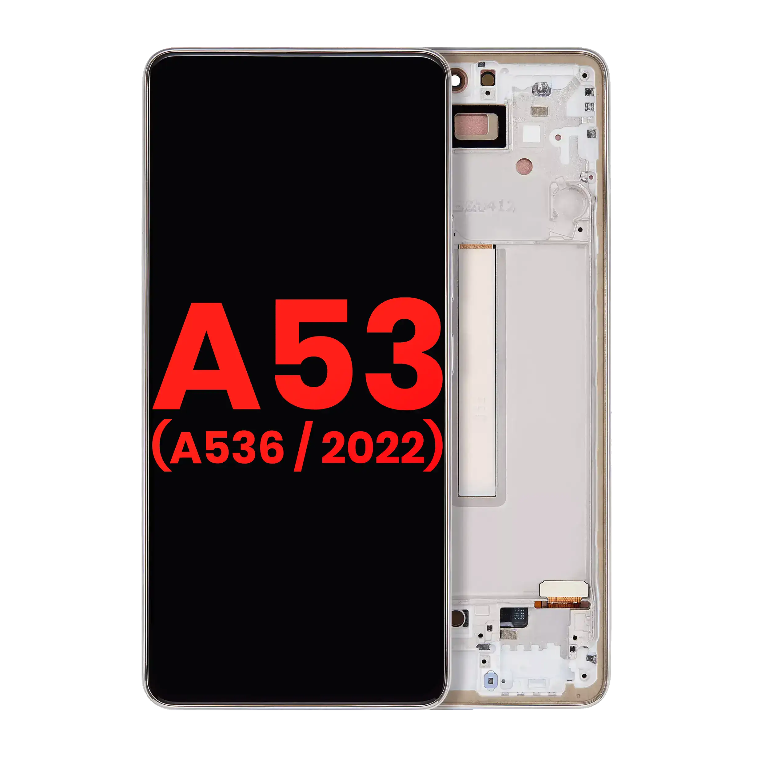Display OLED completo con Frame per Samsung Galaxy A53 5G (A536 / 2022) (6.46") (Bianco)