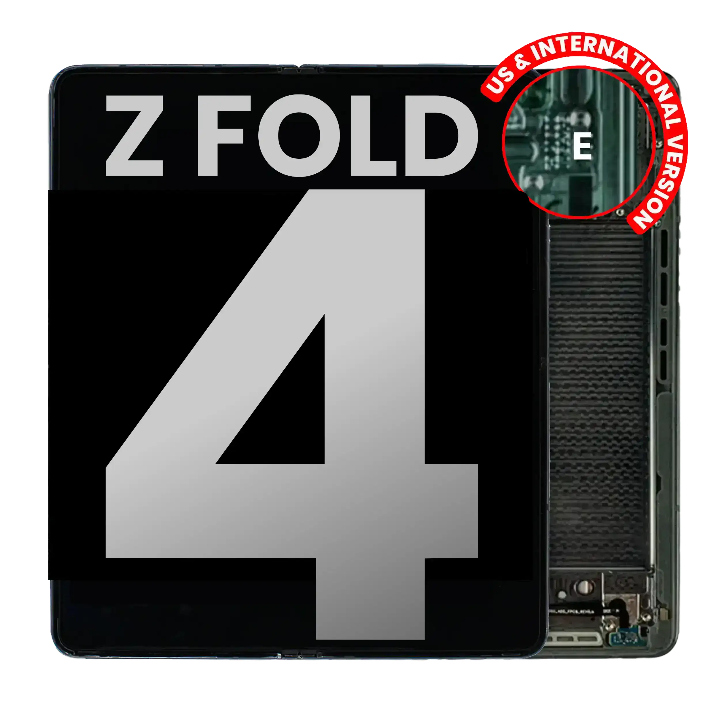 Inner Display OLED completo con Frame per Samsung Galaxy Z Fold 4 5G (US e International) (Used Service Pack Pull: Grade B/C) (Grigio Verde)