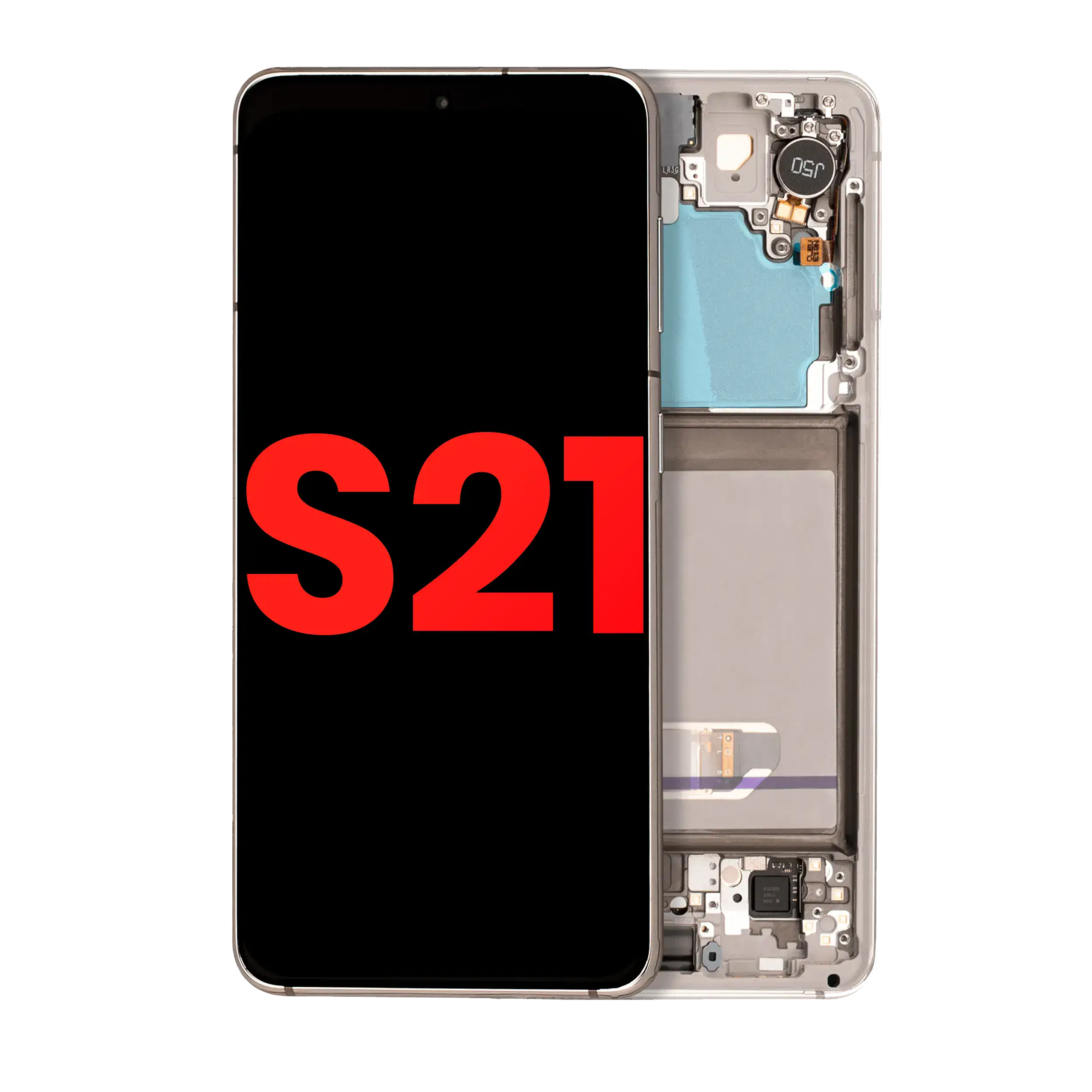 Display OLED completo con Frame per Samsung Galaxy S21 5G (Phantom Bianco)