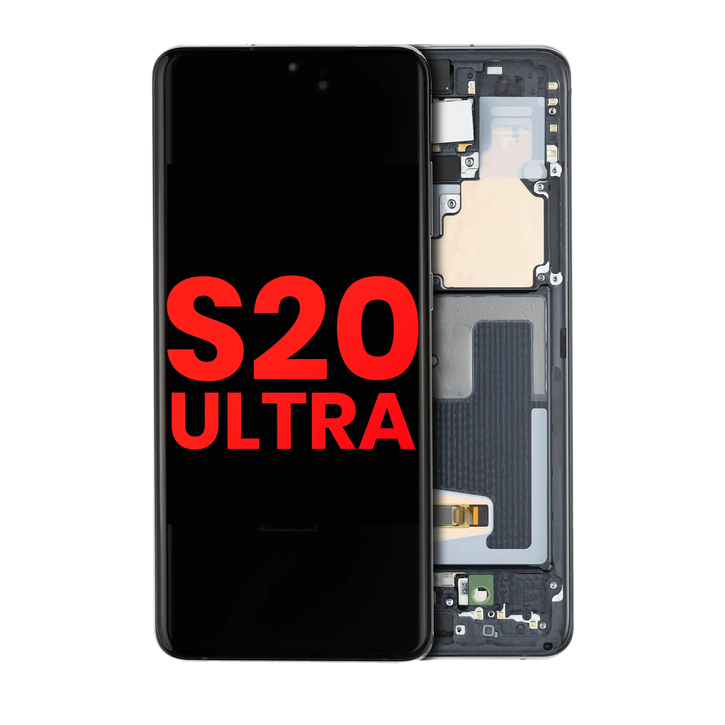 Display OLED completo con Frame per Samsung Galaxy S20 Ultra 5G (Nero cosmico)