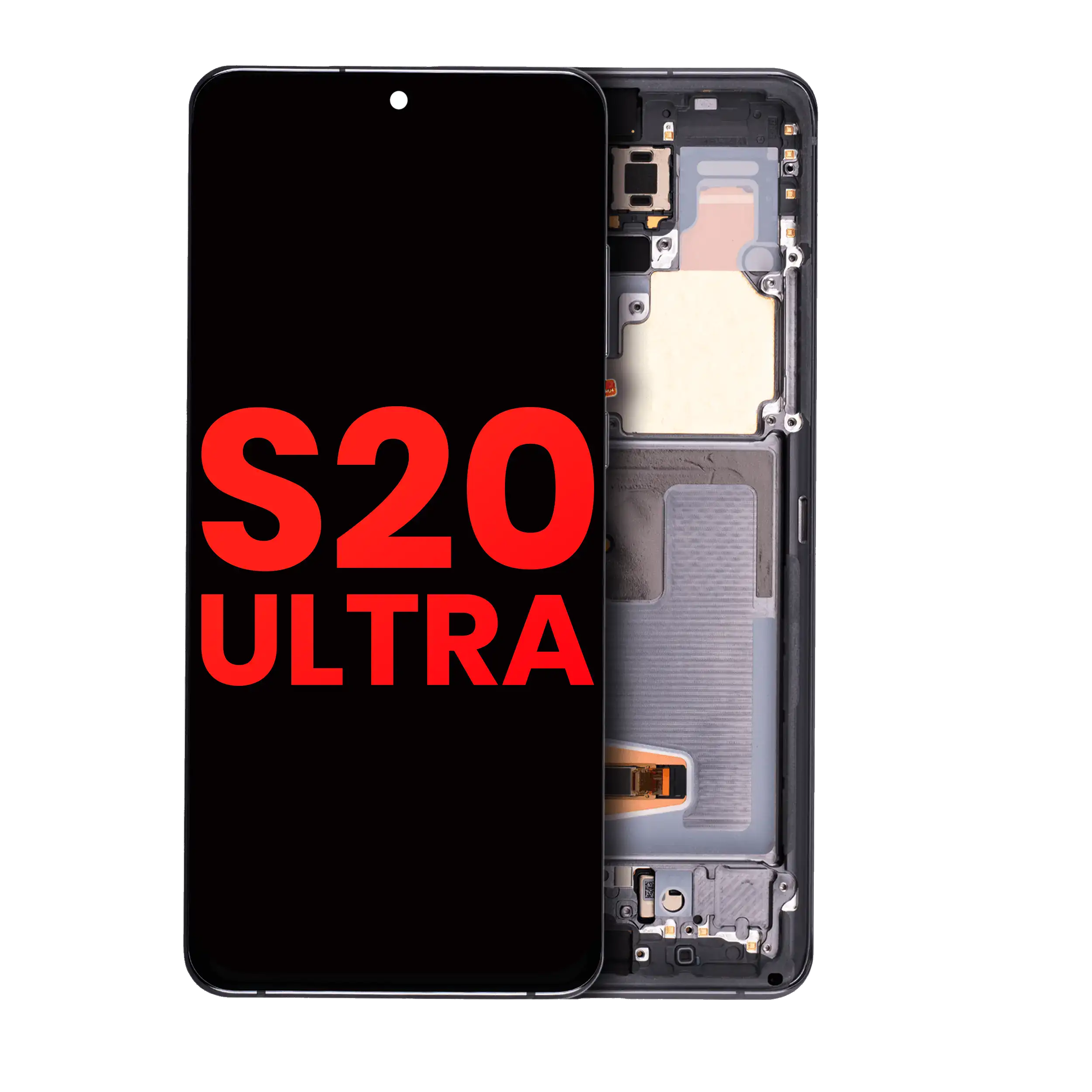 Display OLED completo con Frame per Samsung Galaxy S20 Ultra 5G (Grigio cosmico)