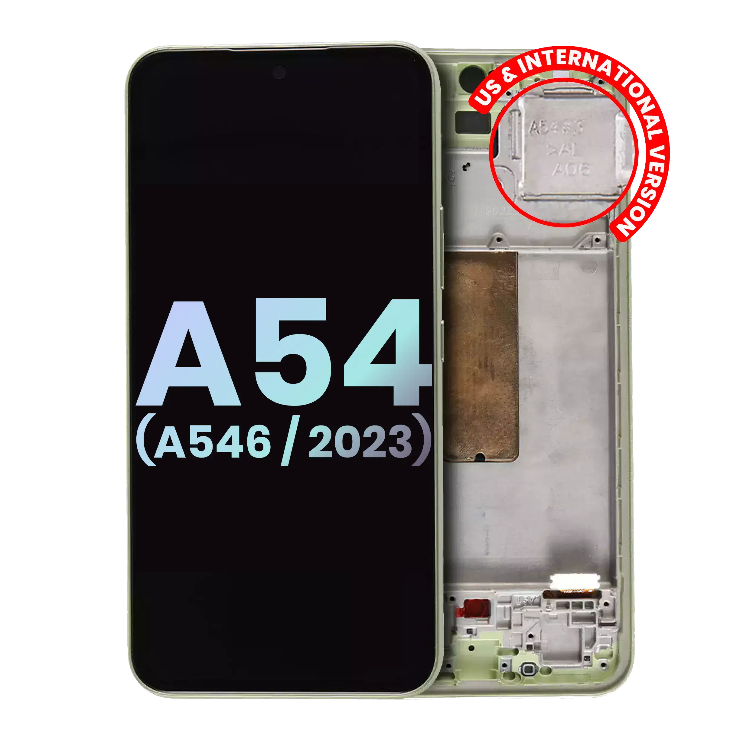 Display OLED completo con Frame per Samsung Galaxy A54 5G (A546 / 2023) (US e International Version) (Service Pack) (Lime)