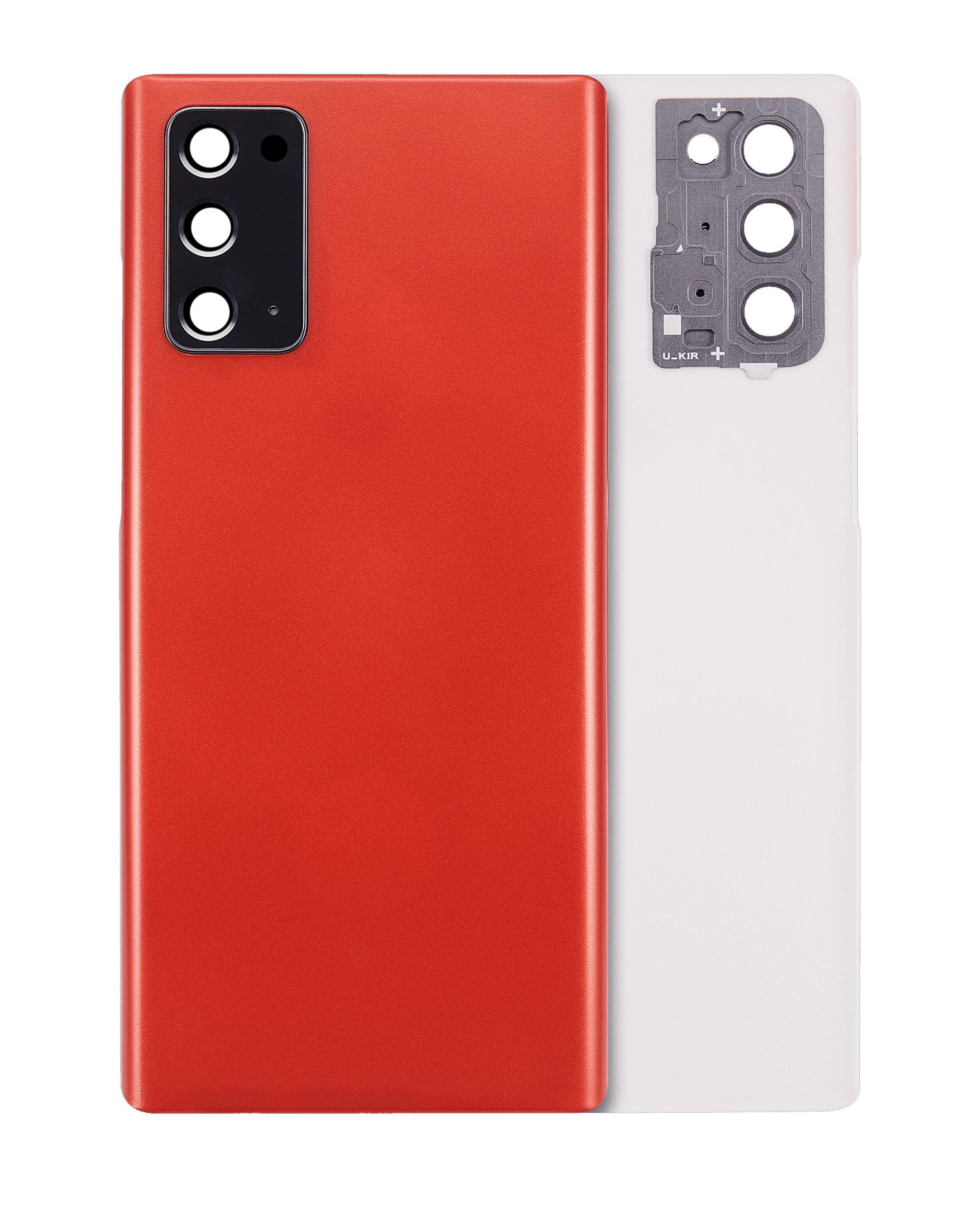 vetro cover posteriore con Vetro fotocamera per Samsung Galaxy Note 20 5G (No Logo) (Aftermarket Plus) (Mystic Rosso)