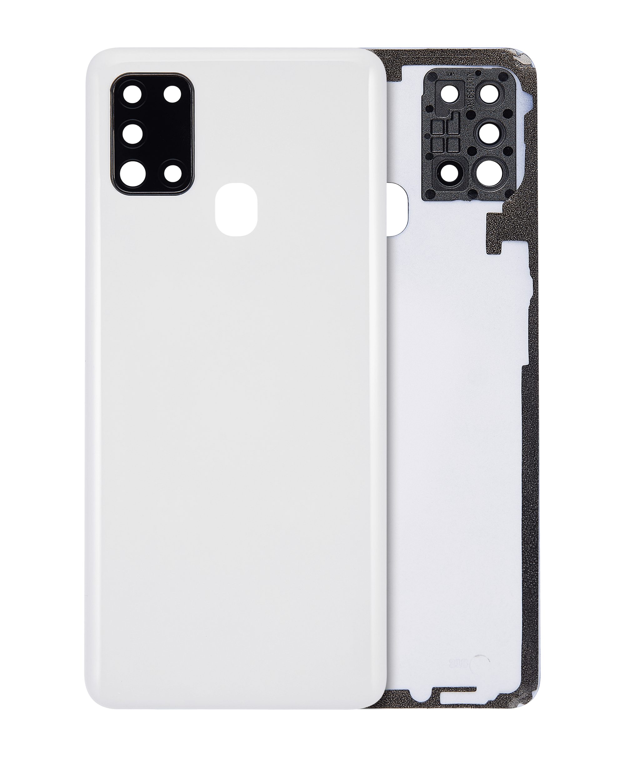 vetro cover posteriore con Vetro fotocamera per Samsung Galaxy A21S (A217 / 2020) (Aftermarket Plus) (Bianco)