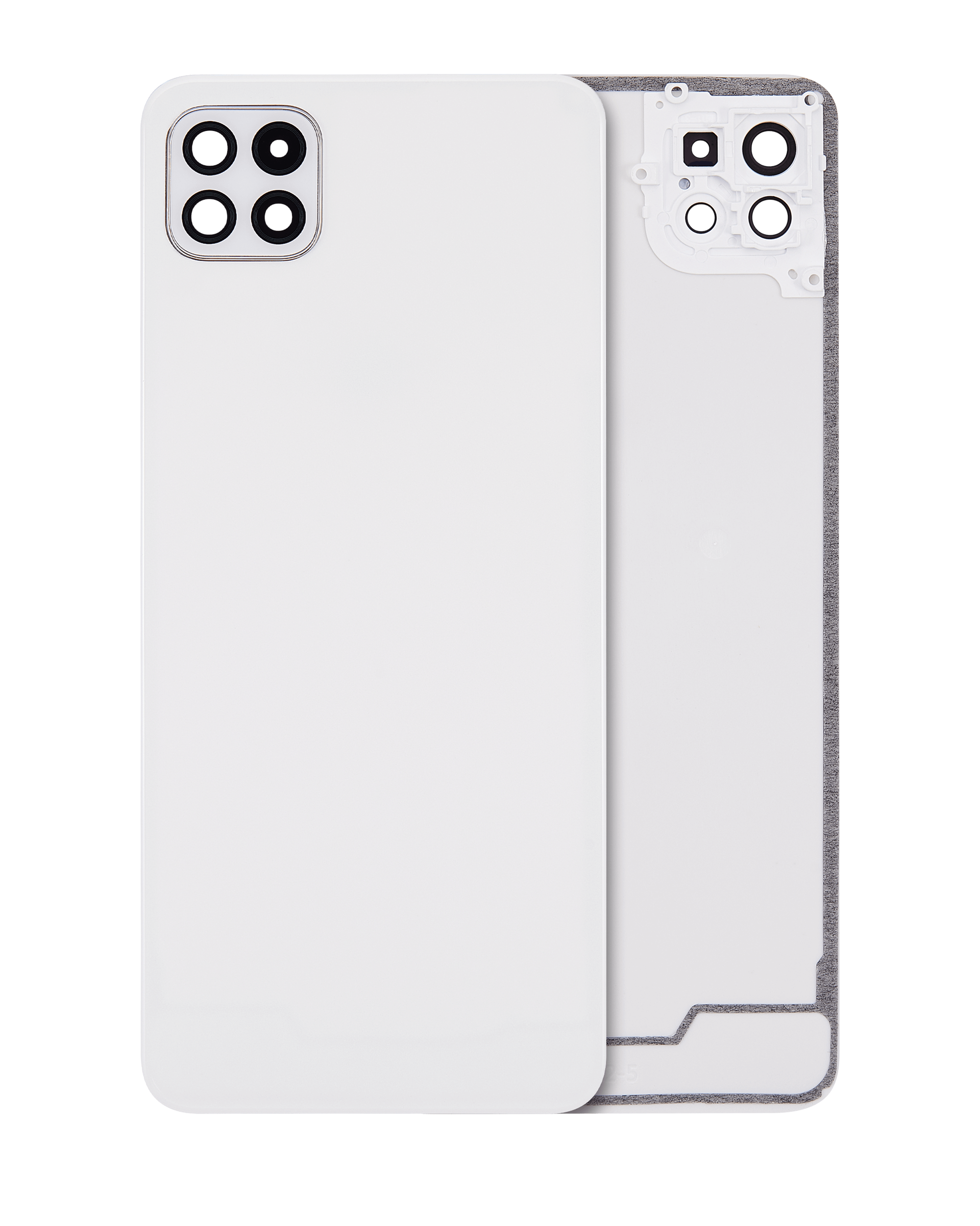 vetro cover posteriore con Vetro fotocamera per Samsung Galaxy A22 5G (A226 / 2021) (Aftermarket Plus) (Bianco)