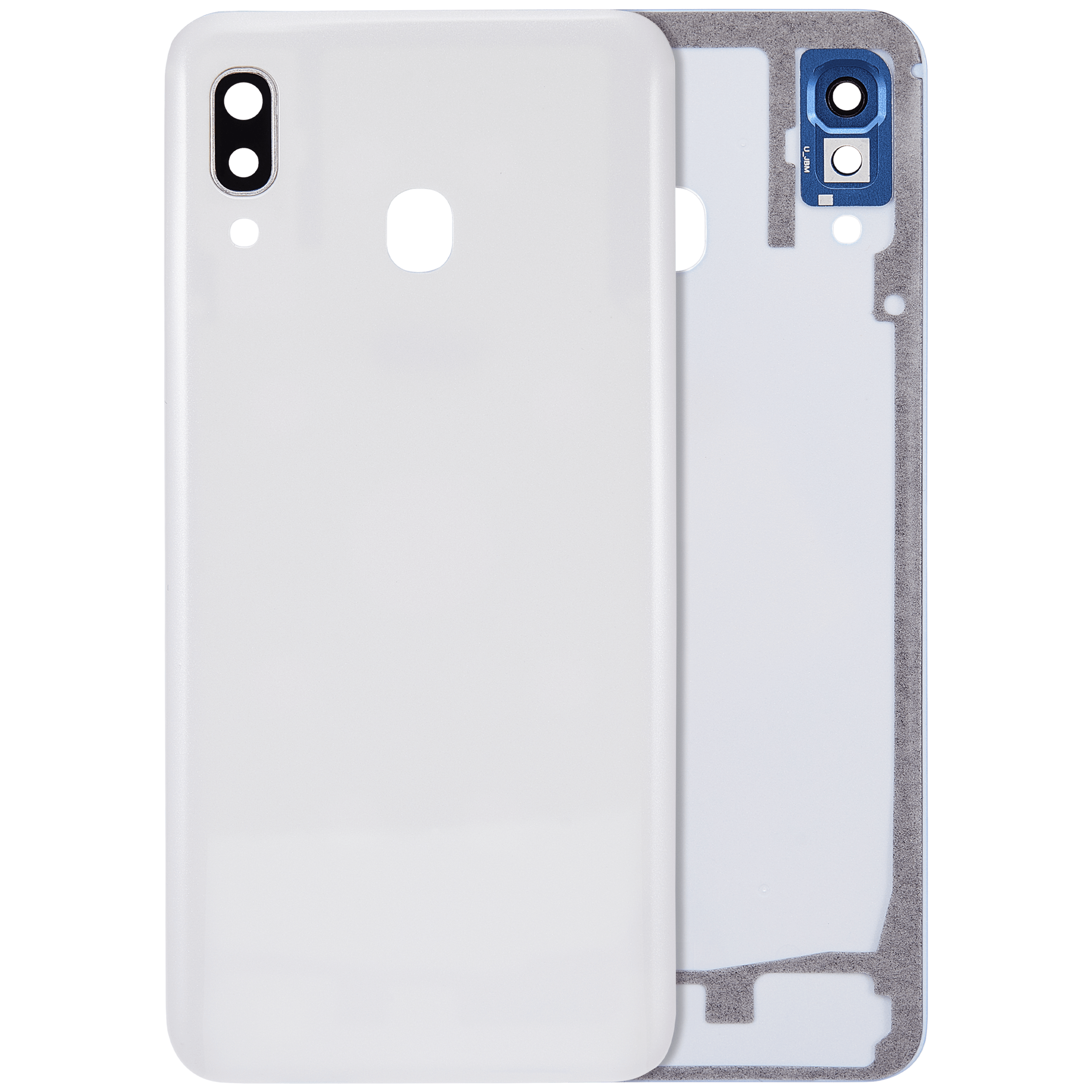 vetro cover posteriore con Vetro fotocamera per Samsung Galaxy A30 (A305 / 2019) (Aftermarket Plus) (Bianco)