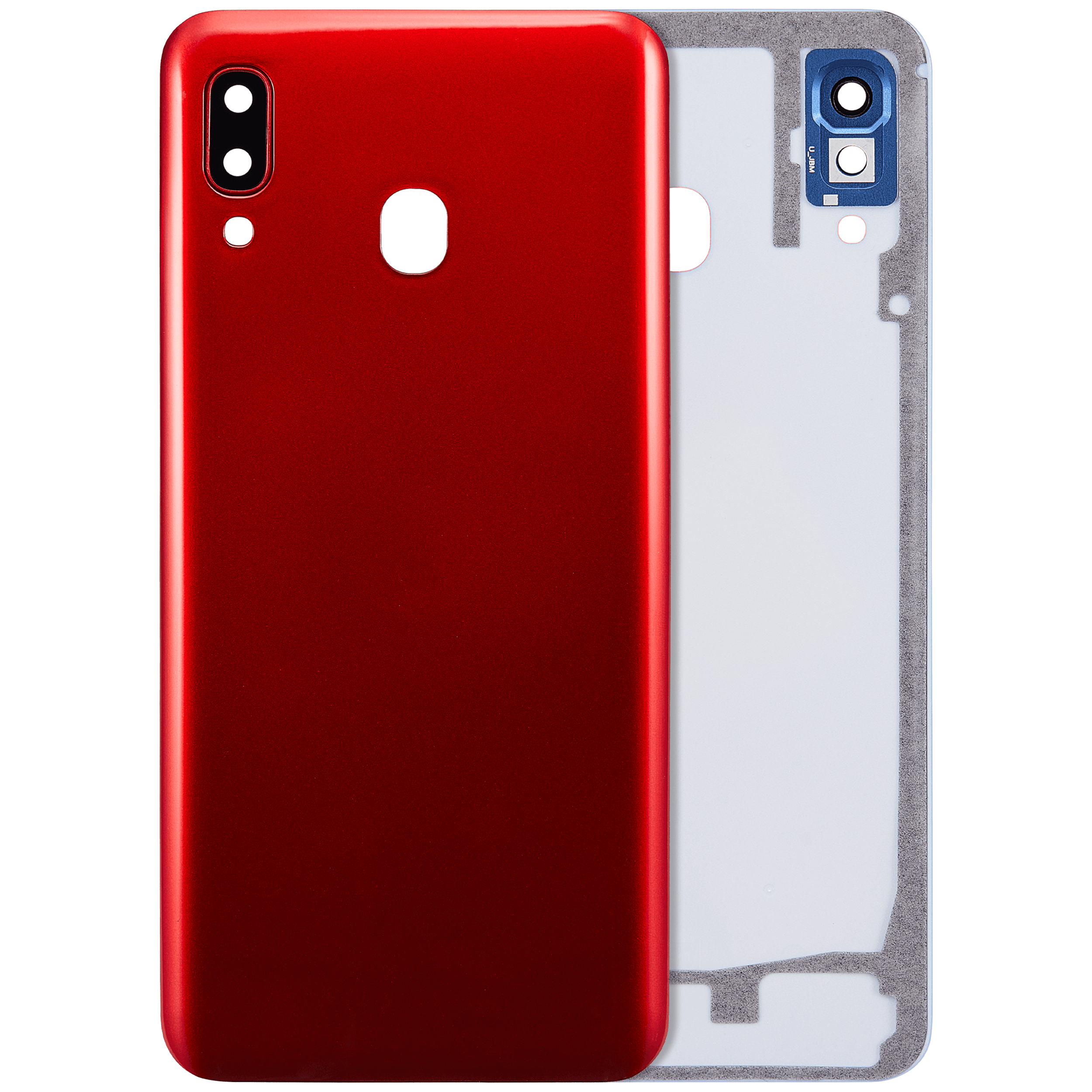 vetro cover posteriore con Vetro fotocamera per Samsung Galaxy A30 (A305 / 2019) (Aftermarket Plus) (Rosso)