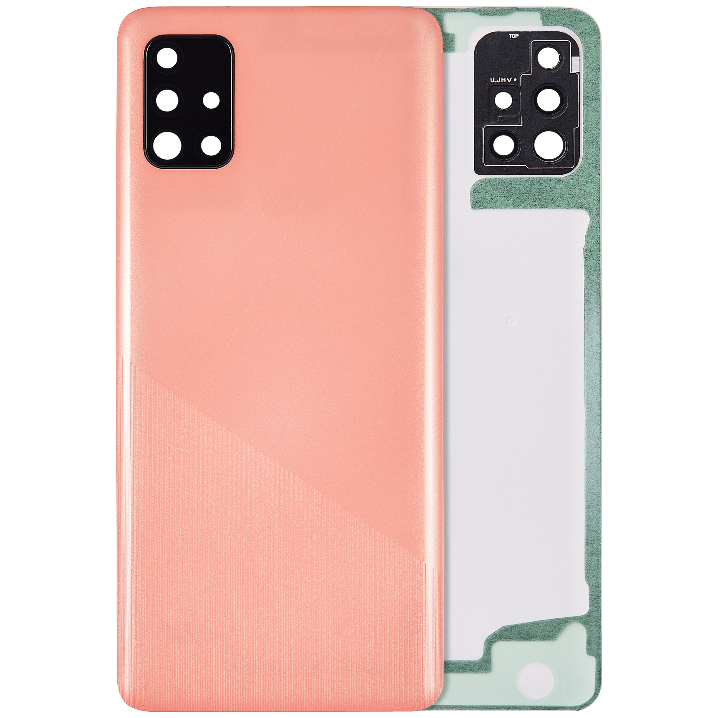 vetro cover posteriore con Vetro fotocamera per Samsung Galaxy A51 4G (A515 / 2019) (Aftermarket Plus) (Prism Crush Rosa)