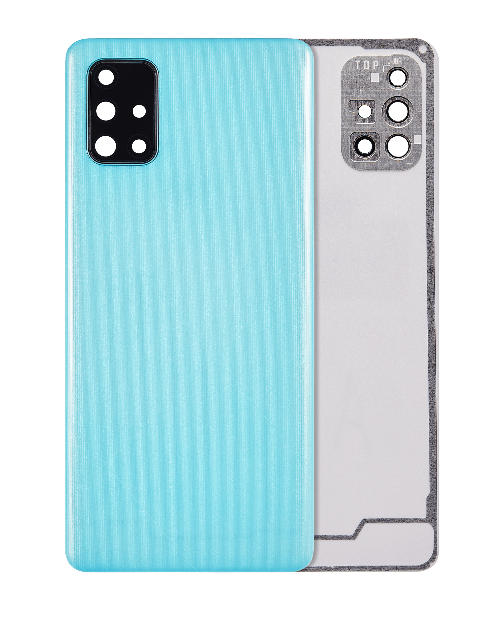 vetro cover posteriore con Vetro fotocamera per Samsung Galaxy A71 (A715 / 2020) (Aftermarket Plus) ( Prism Crush Blu)