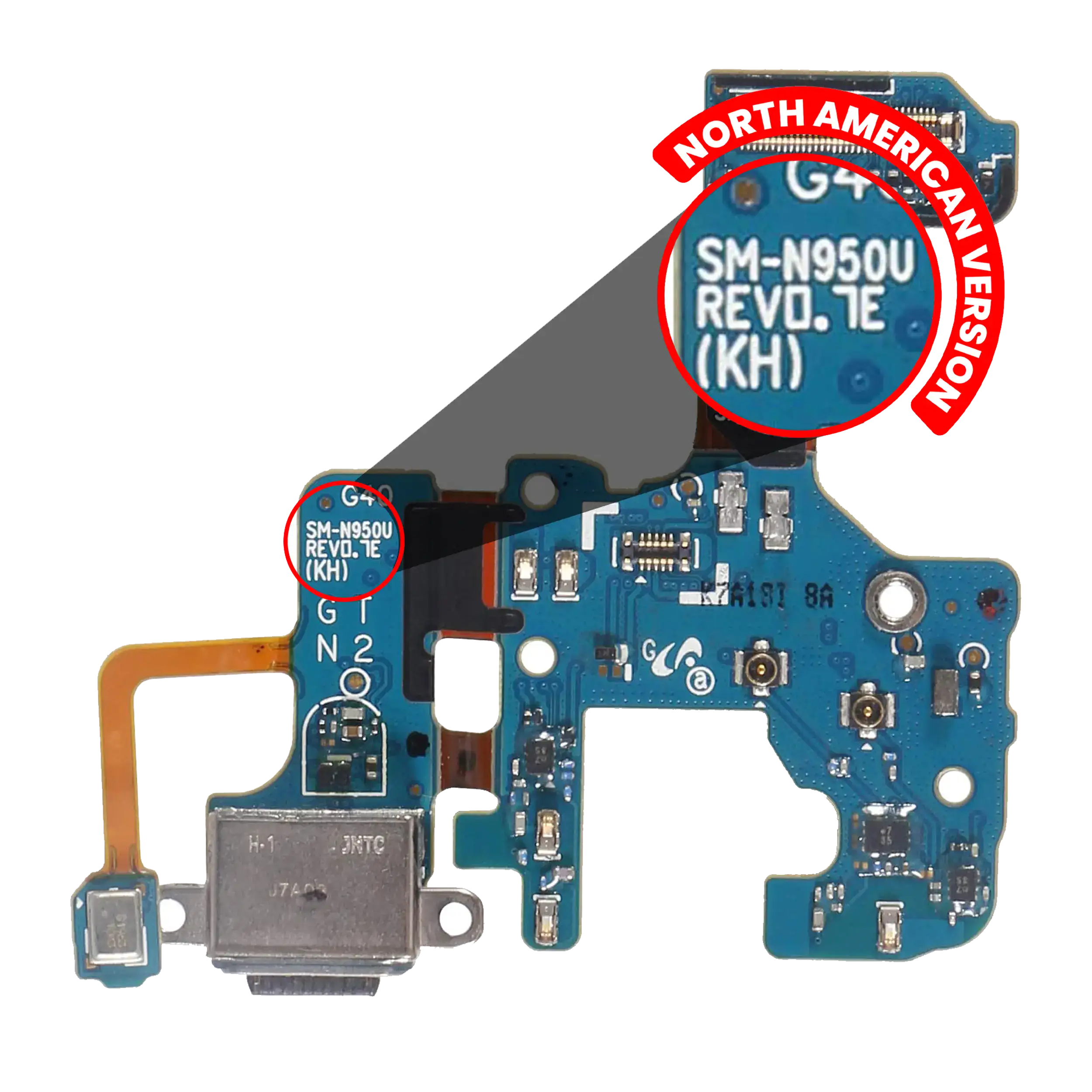 Connettore di ricarica con flat per Samsung Galaxy Note 8 (N950U) (North America Version) (Service Pack)