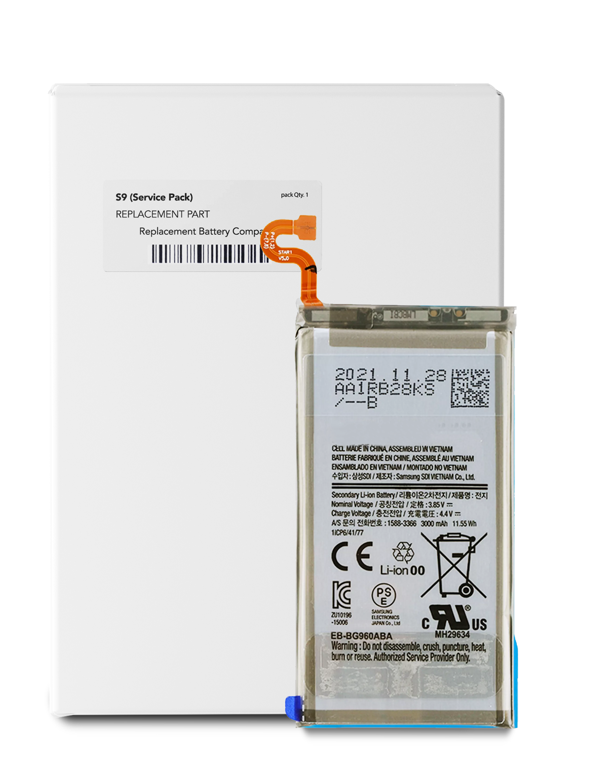 Batteria di ricambio per Samsung Galaxy S9 (Service Pack)
