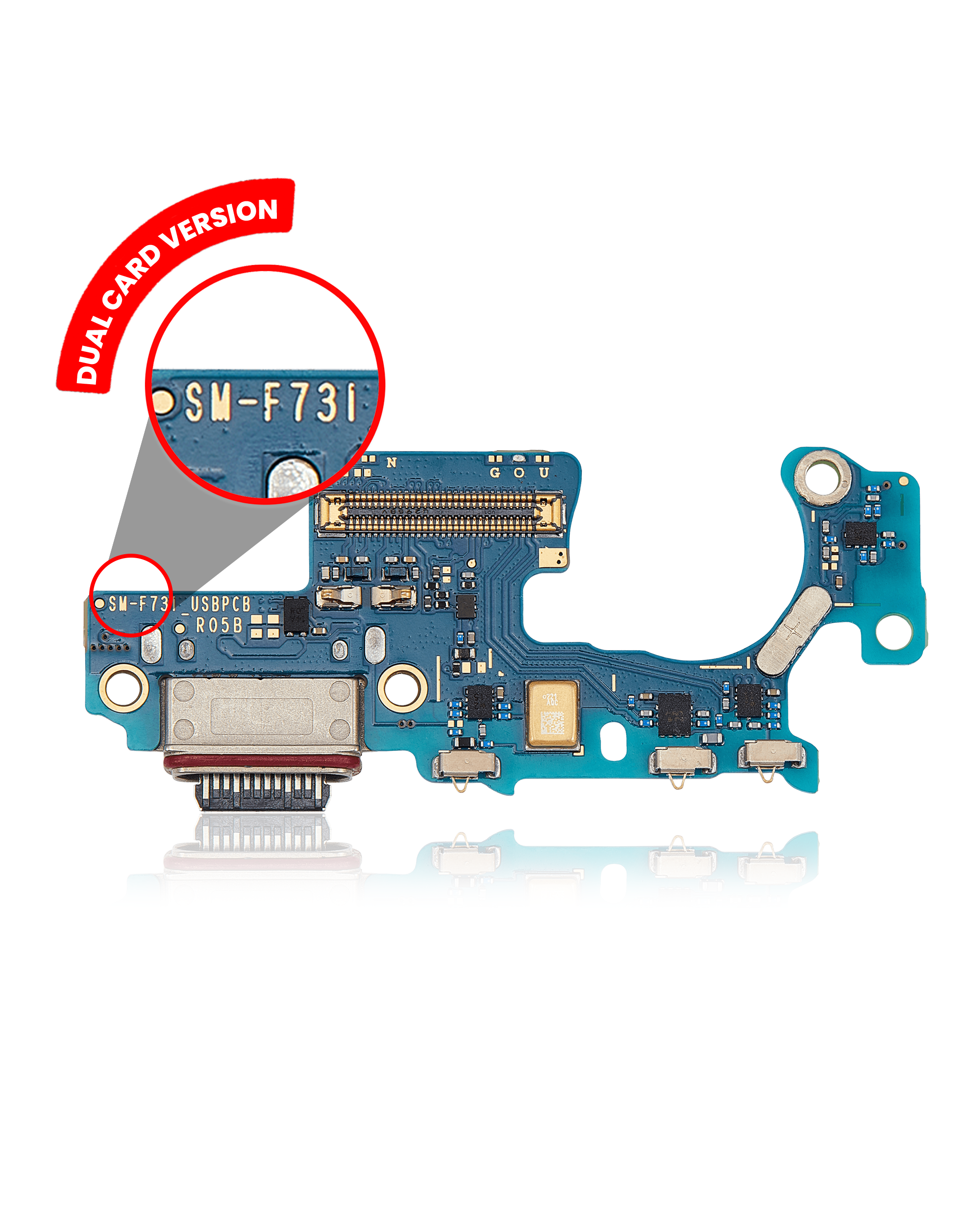 Connettore di ricarica Scheda per Samsung Galaxy Z Flip 5 5G (Dual Sim Card Version) (Premium)
