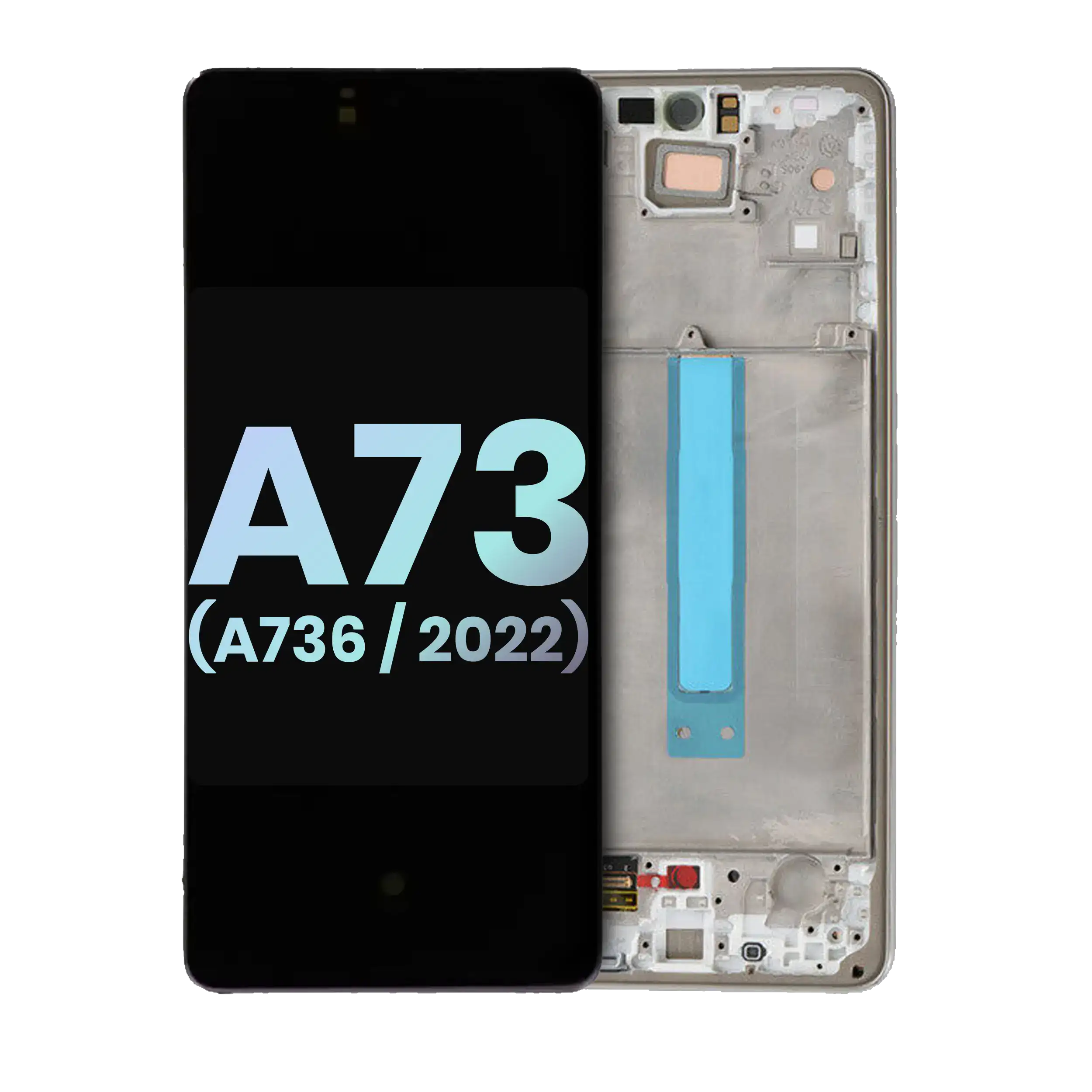Display OLED completo con Frame per Samsung Galaxy A73 5G (A736 / 2022) (Service Pack) (Bianco)