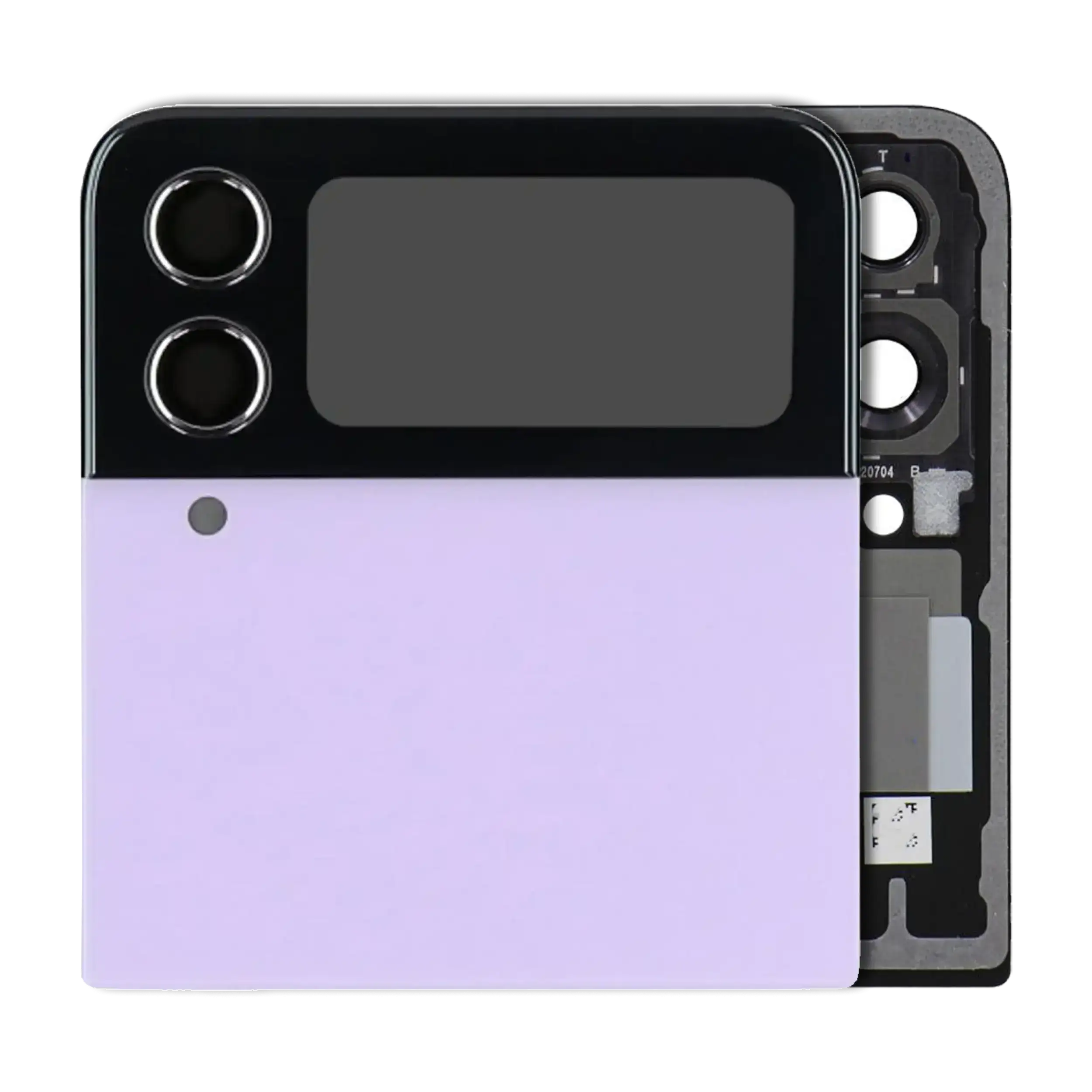 Outer Display OLED completo per Samsung Galaxy Z Flip 4 5G (Service Pack) (Bora Viola)