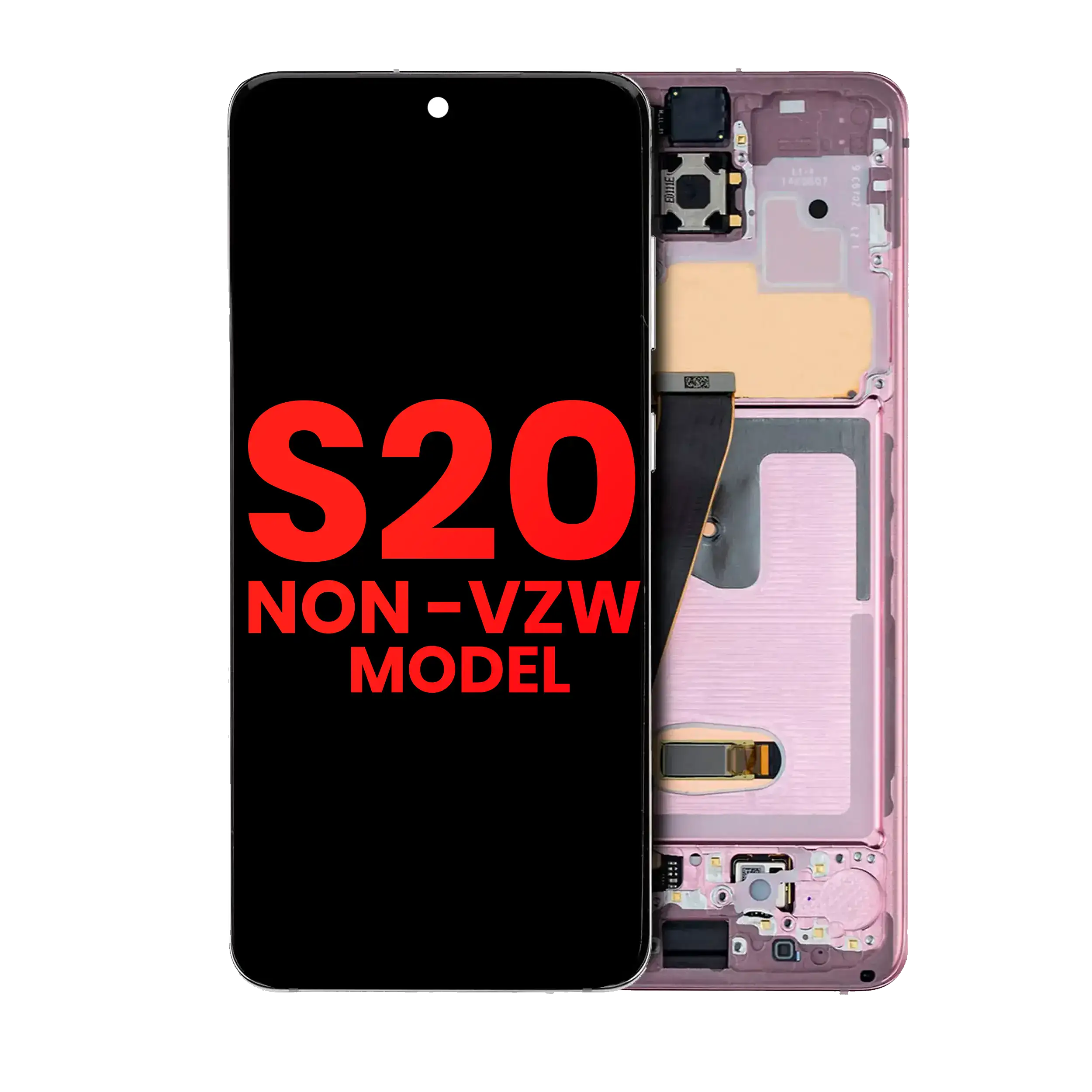 Display OLED completo con Frame per Samsung Galaxy S20 5G (Non-Verizon 5G UW Frame) (Cloud Rosa)
