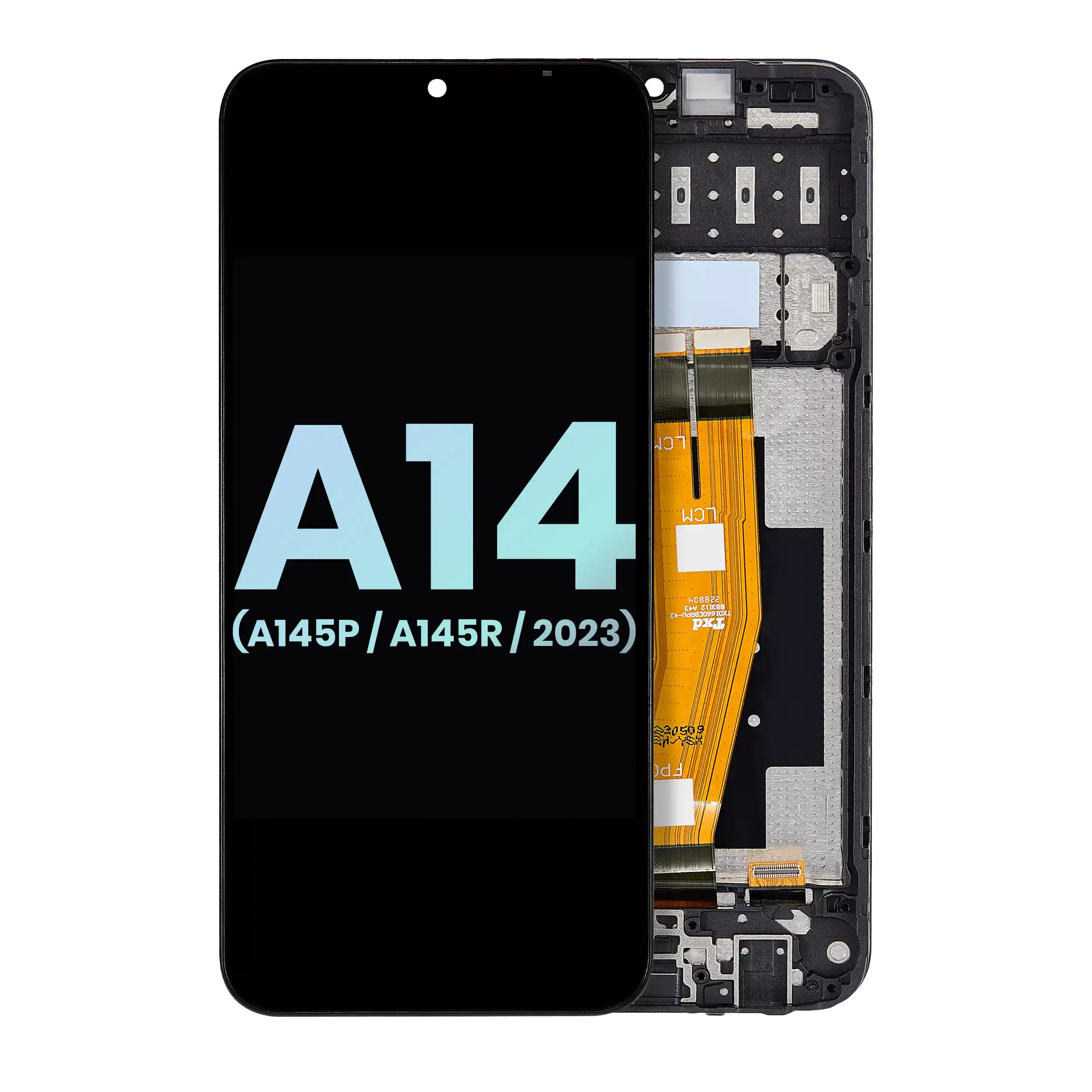 Display LCD completo con Frame per Samsung Galaxy A14 4G (A145P / A145R / 2023) (Service Pack) (tutti i colori)