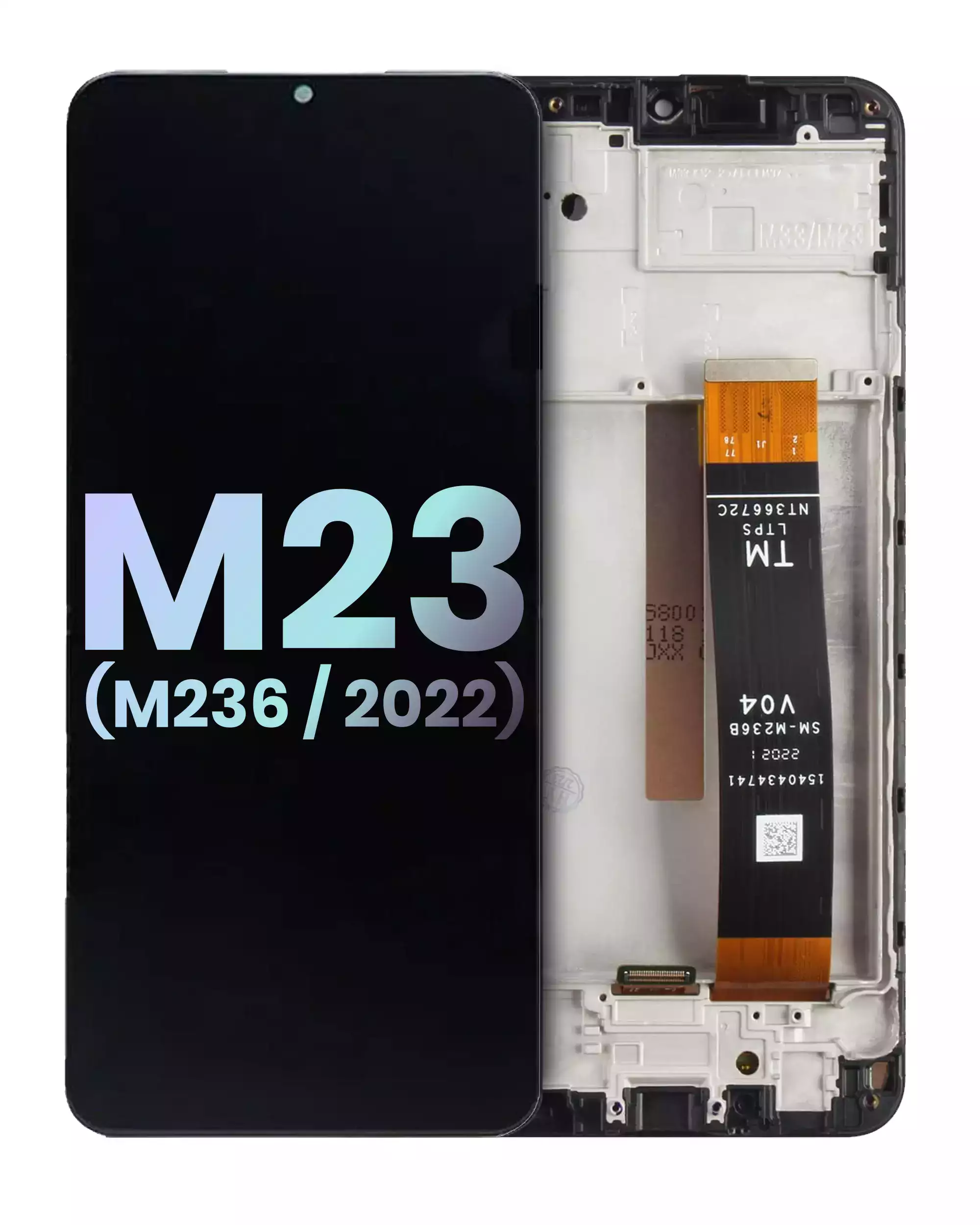 Display LCD completo con Frame per Samsung Galaxy M23 (M236 / 2022) (Service Pack) (tutti i colori)