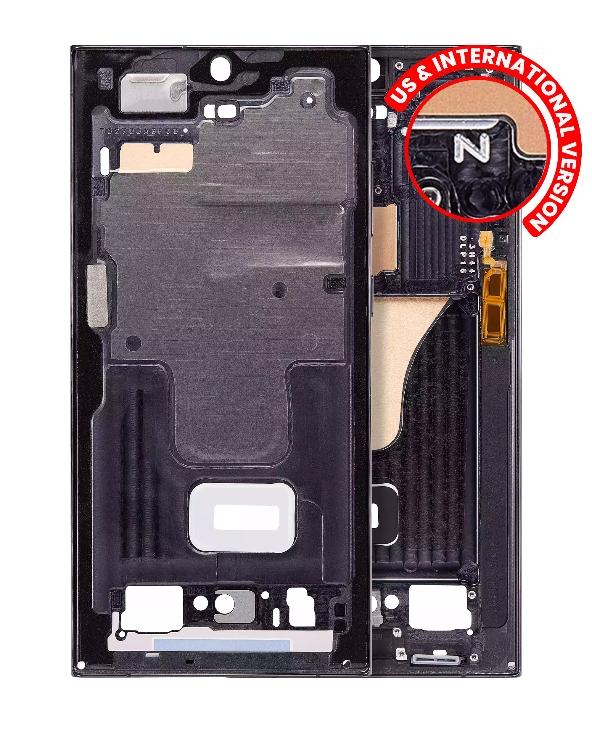 Frame centrale per Samsung Galaxy S23 Ultra 5G (US e International Version) (Grafite)