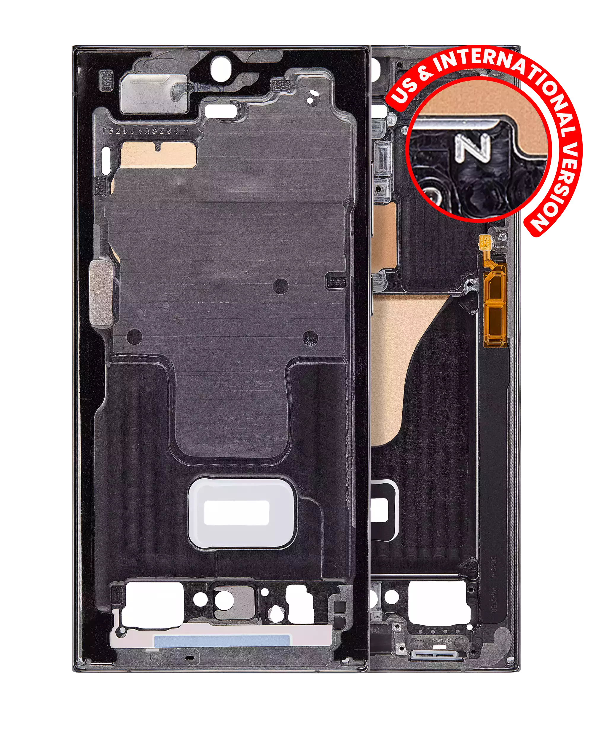 Frame centrale per Samsung Galaxy S23 Ultra 5G (US e International Version) (Verde)