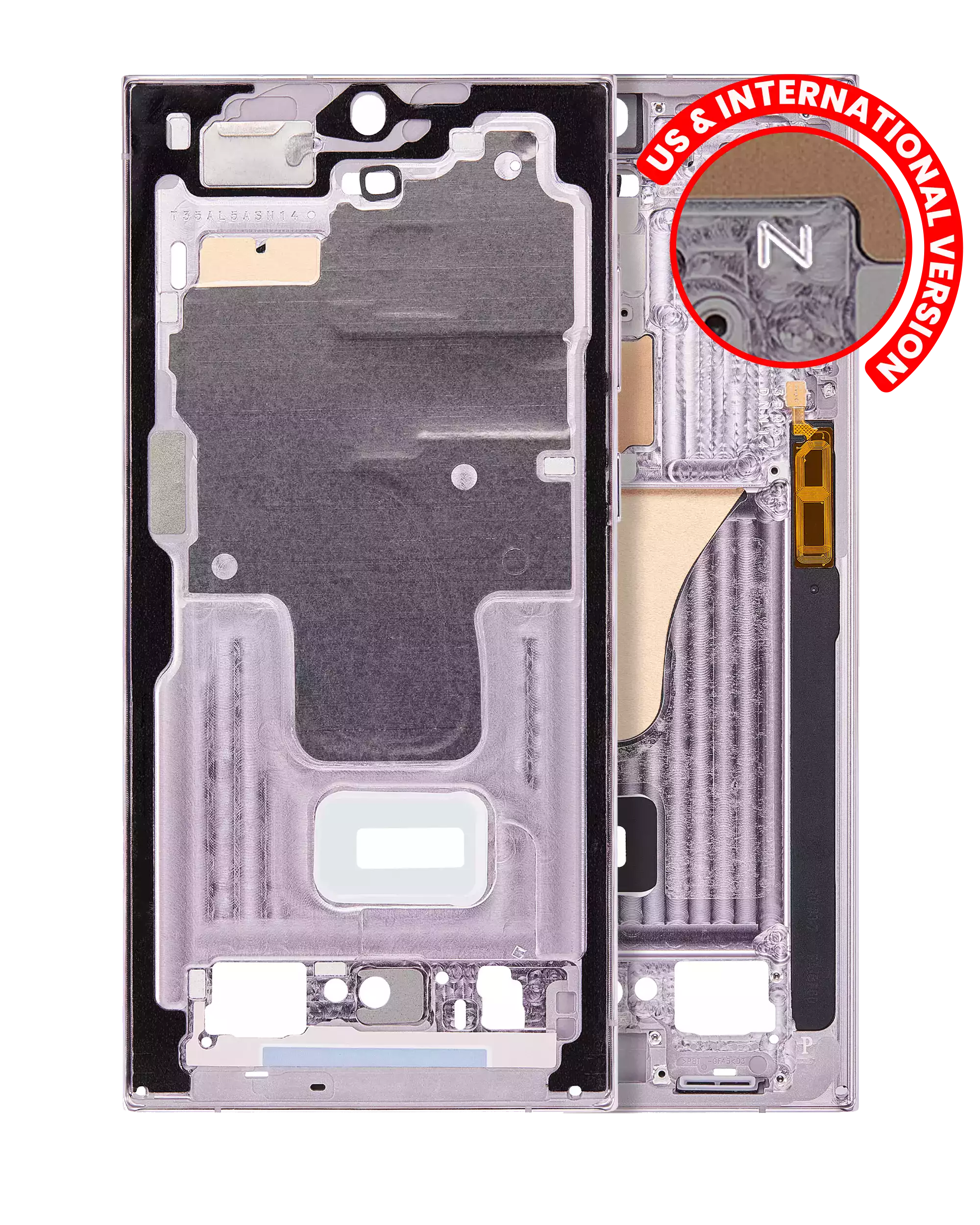 Frame centrale per Samsung Galaxy S23 Ultra 5G (US e International Version) (Lavanda)