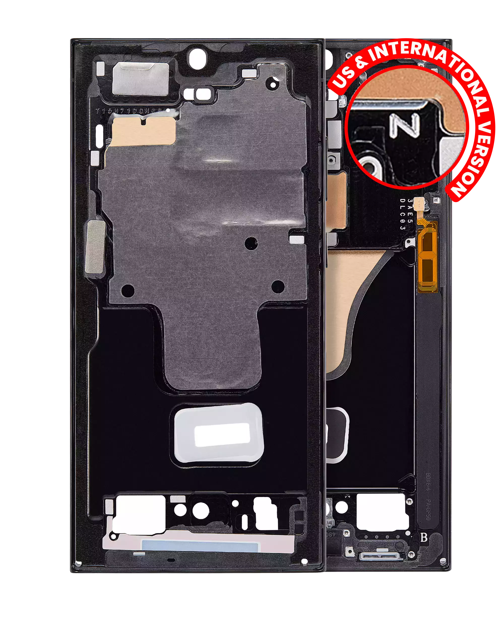 Frame centrale per Samsung Galaxy S23 Ultra 5G (US e International Version) (Phantom Nero)