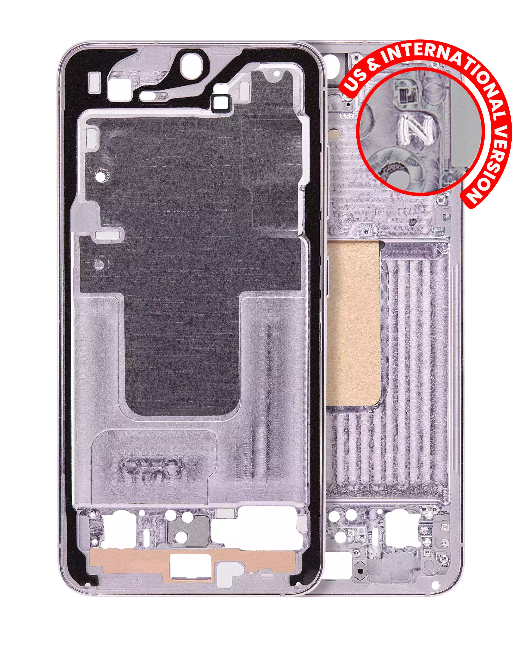 Frame centrale per Samsung Galaxy S23 5G (US e International Version) (Lavanda)