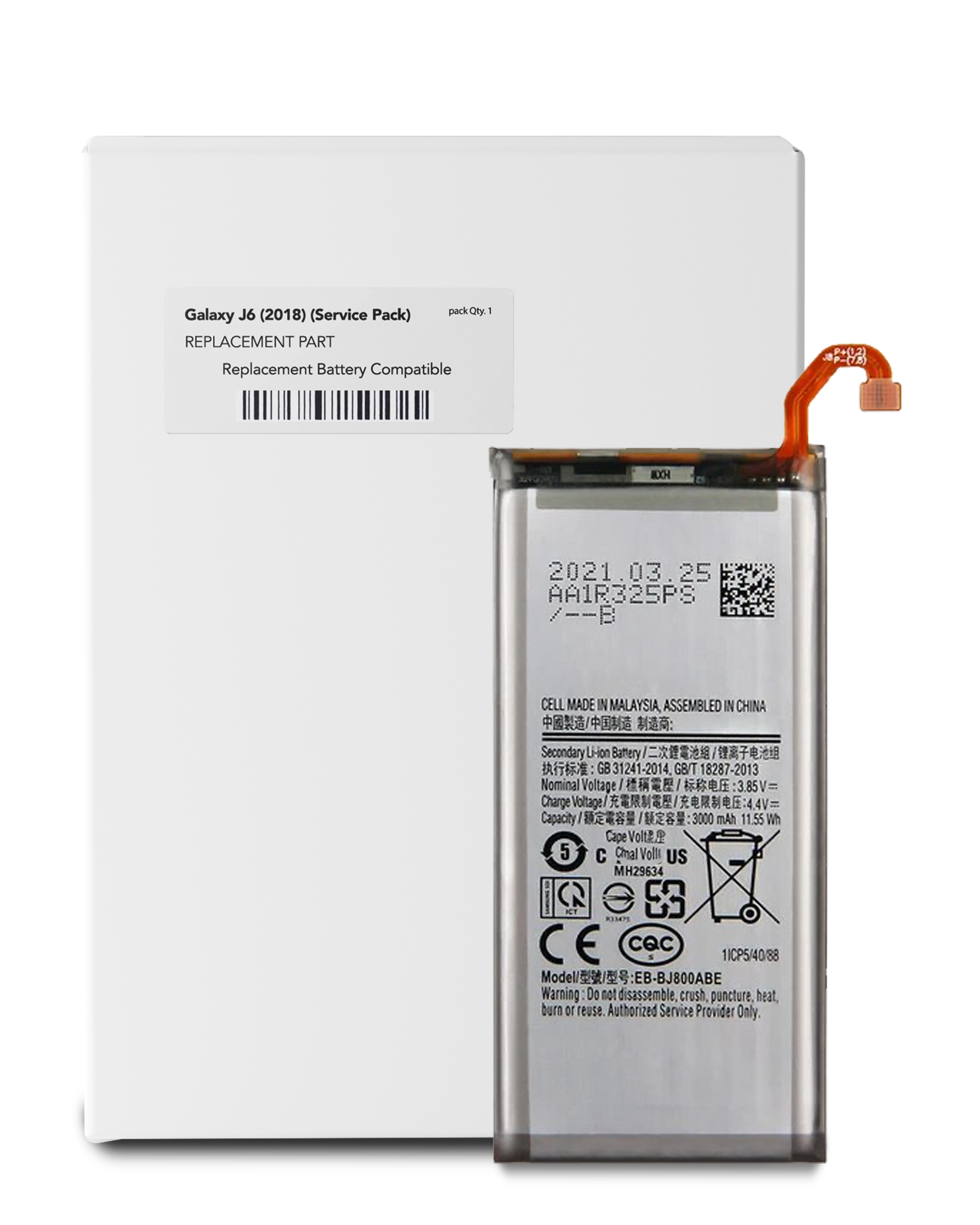 Batteria di ricambio per Samsung Galaxy J6 (J600 / 2018) (Service Pack)
