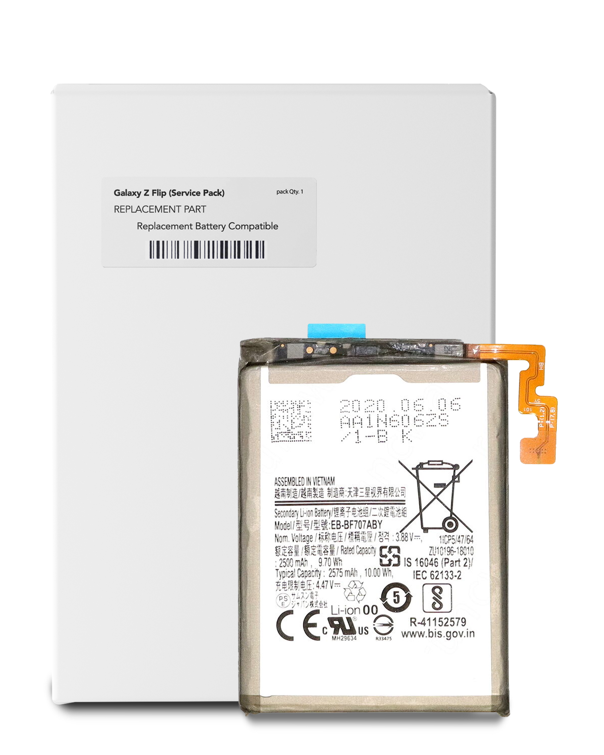 Main Batteria di ricambio per Samsung Galaxy Z Flip 4G / 5G (Service Pack)