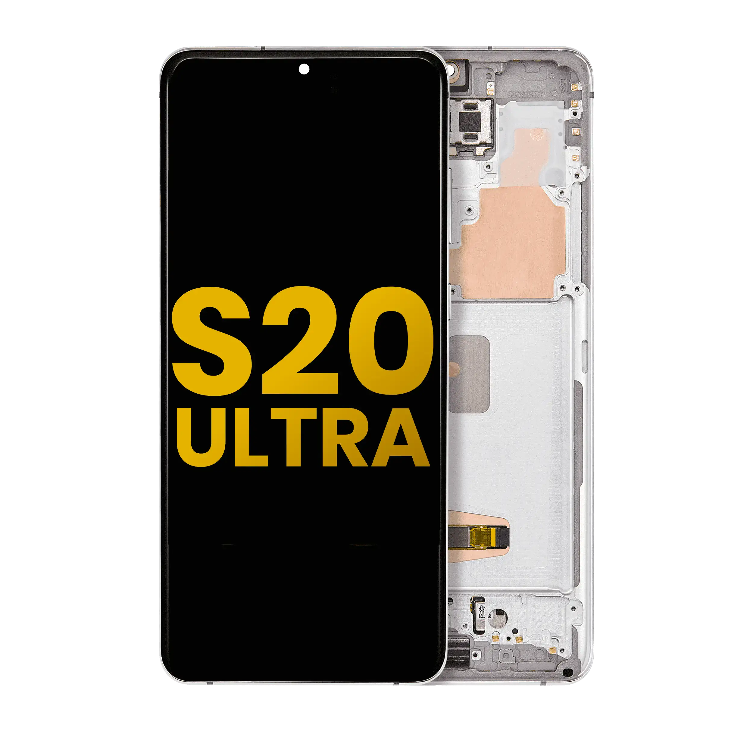 Display OLED completo con Frame per Samsung Galaxy S20 Ultra 5G (Refurbished) (Bianco nuvola)
