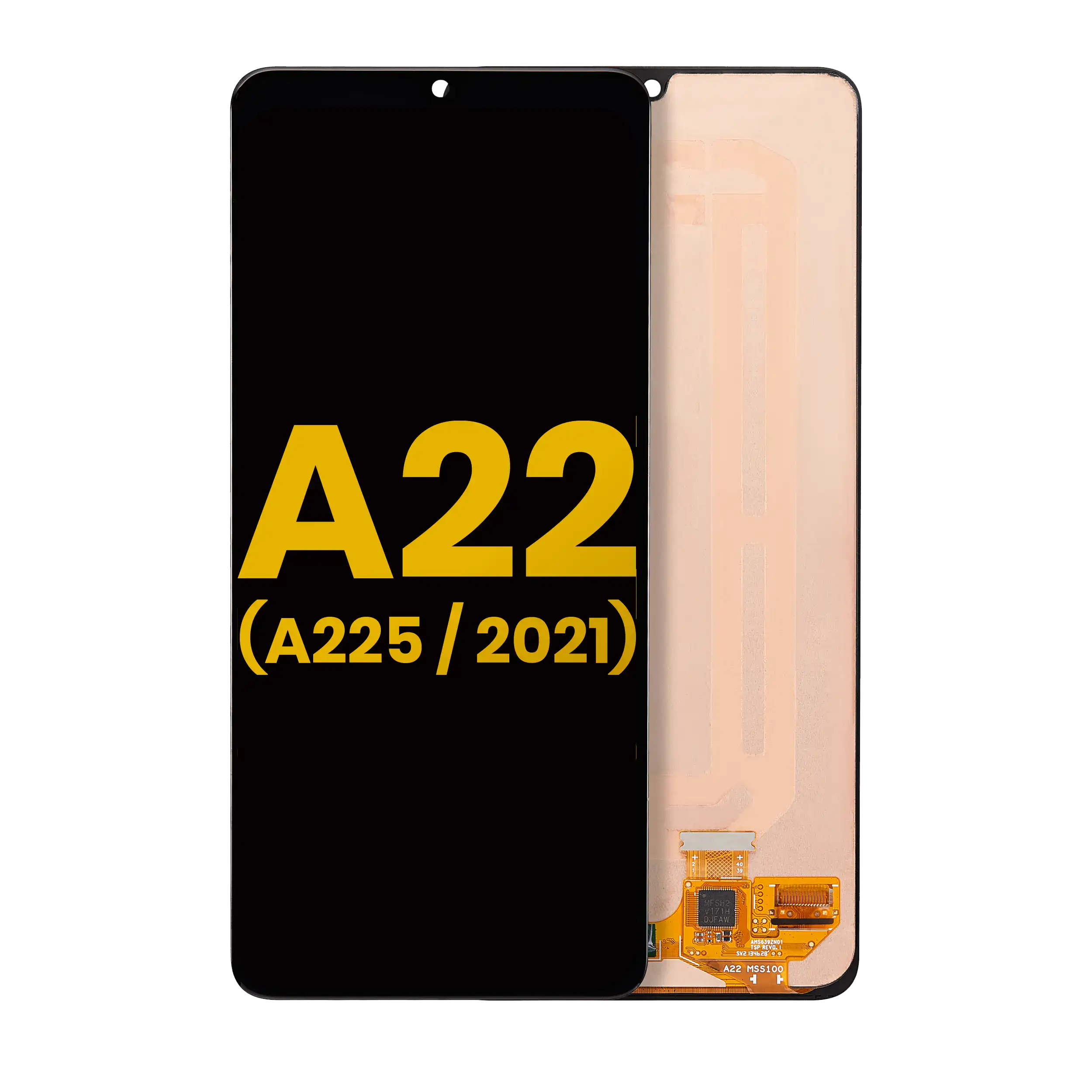 Display OLED completo senza Frame per Samsung Galaxy A22 4G (A225 / 2021) (Refurbished) (tutti i colori)