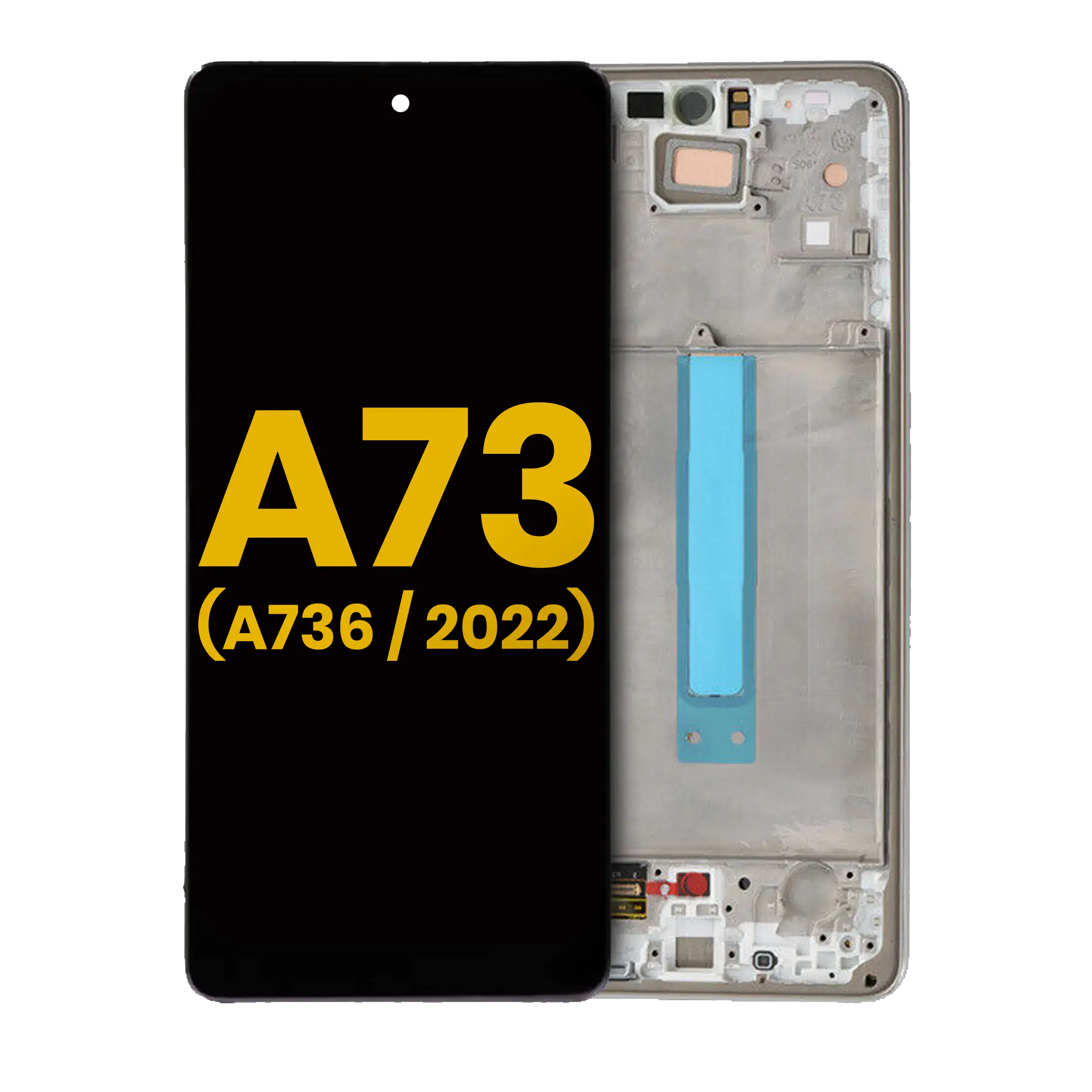 Display OLED completo con Frame per Samsung Galaxy A73 5G (A736 / 2022) (Refurbished) (Bianco)
