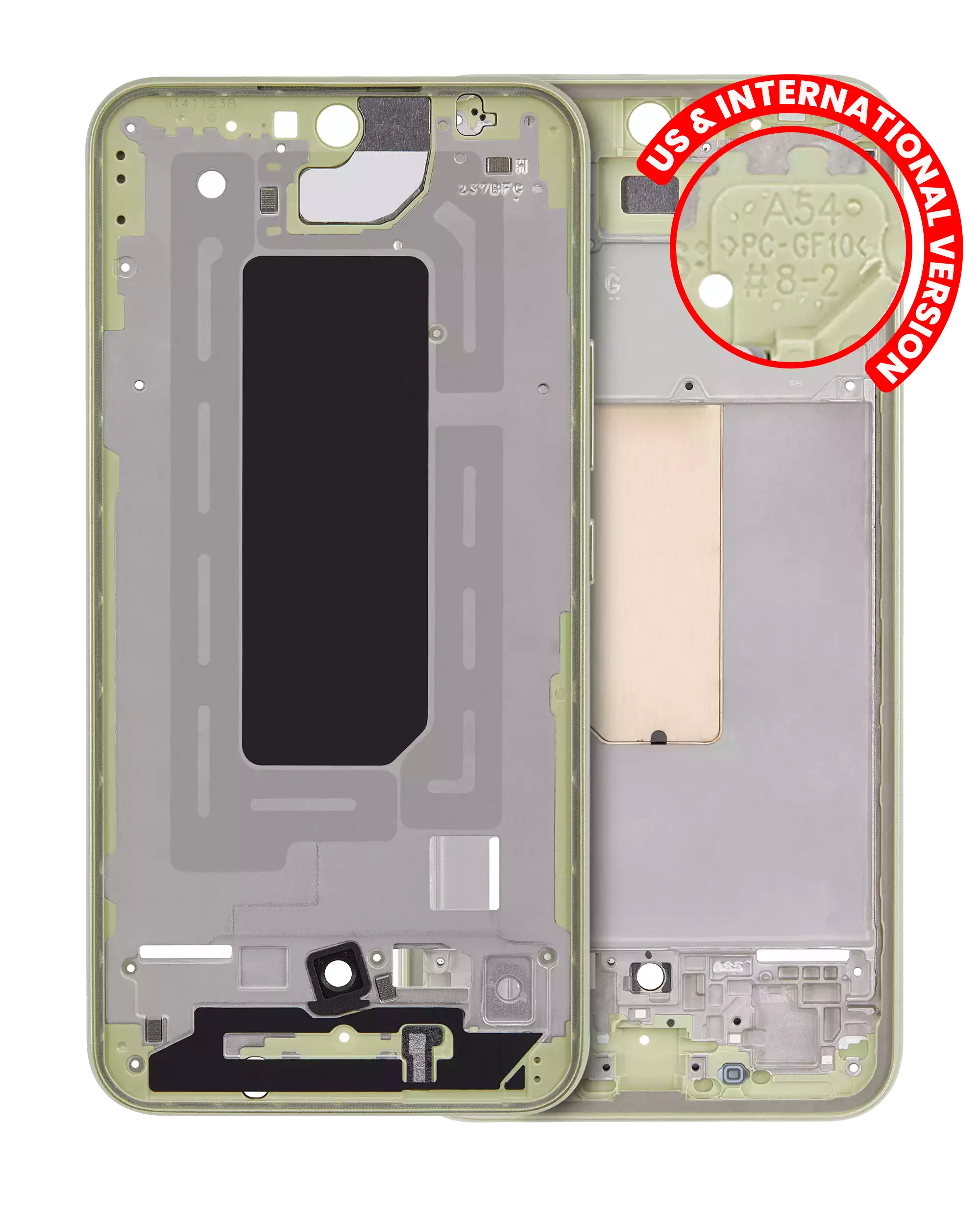 Frame centrale per Samsung Galaxy A54 5G (A546 / 2023) (US e International Version) (Lime)