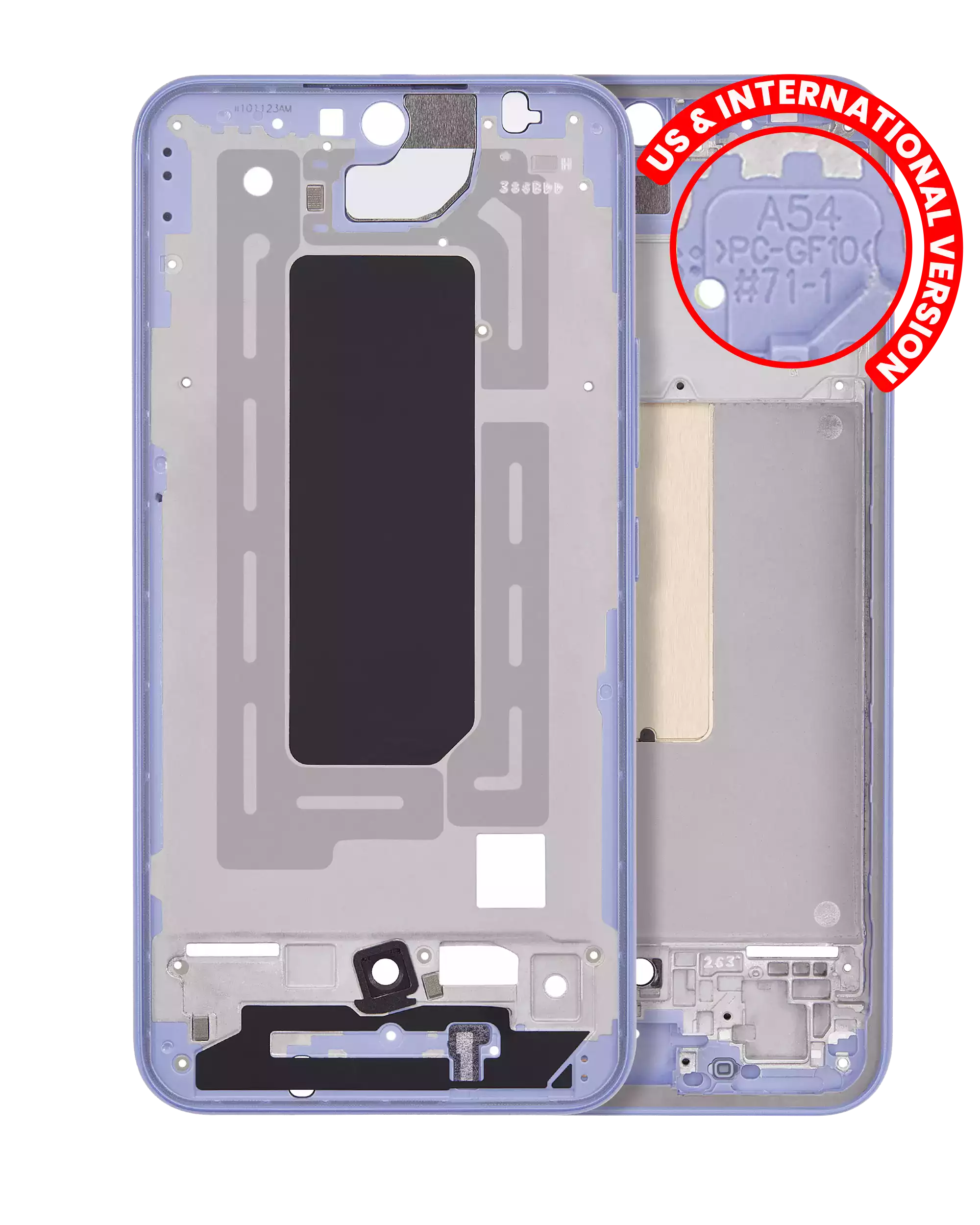 Frame centrale per Samsung Galaxy A54 5G (A546 / 2023) (US e International Version) (Violet)