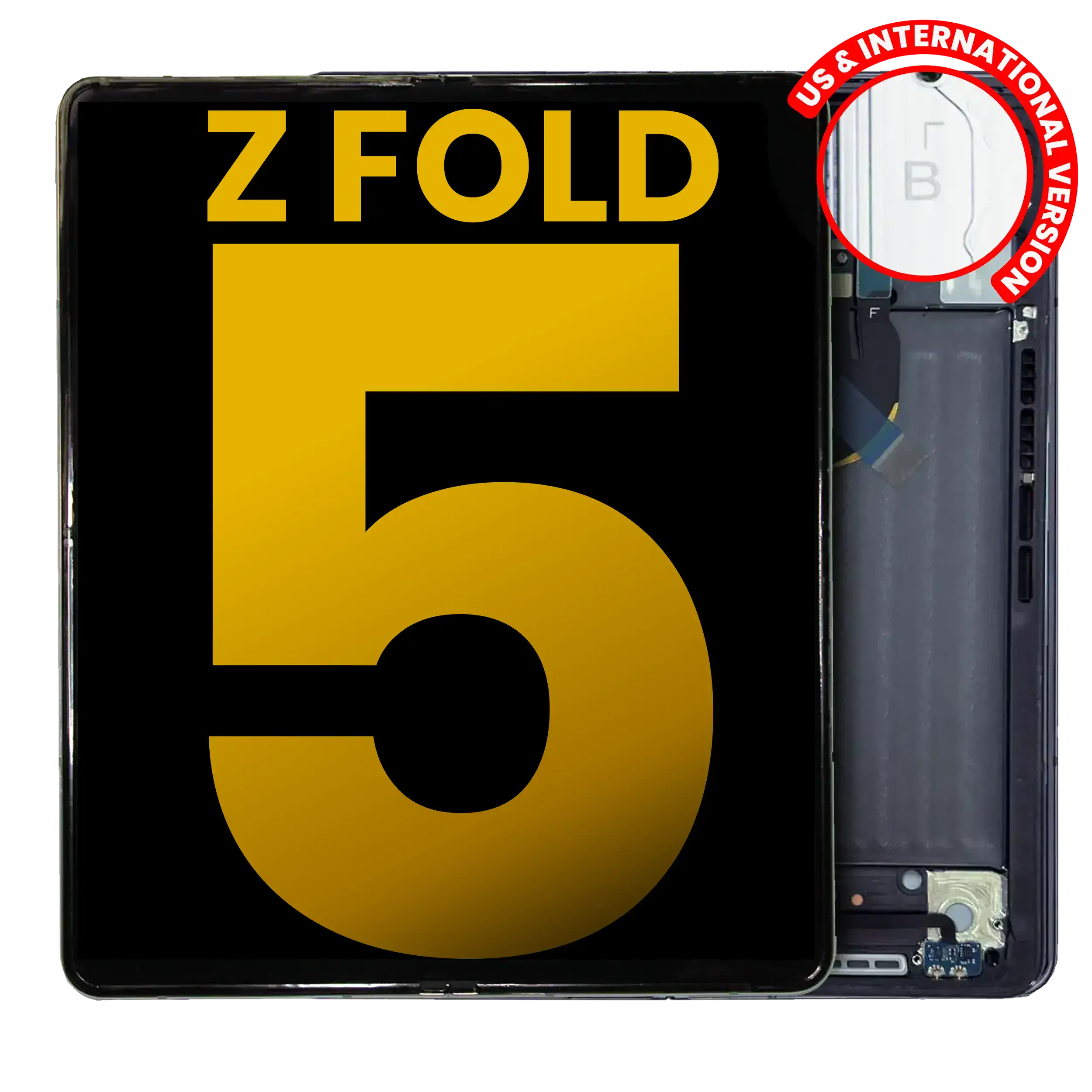 Inner Display OLED completo con Frame per Samsung Galaxy Z Fold 5 5G (US e International) (Refurbished) (Phantom Nero)
