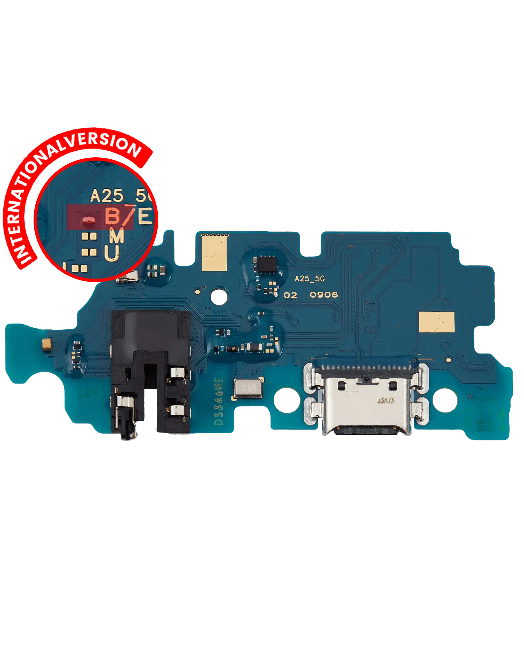 Connettore di ricarica Scheda con jack cuffie per Samsung Galaxy A25 (A256 / 2023) (International Version) (Premium)