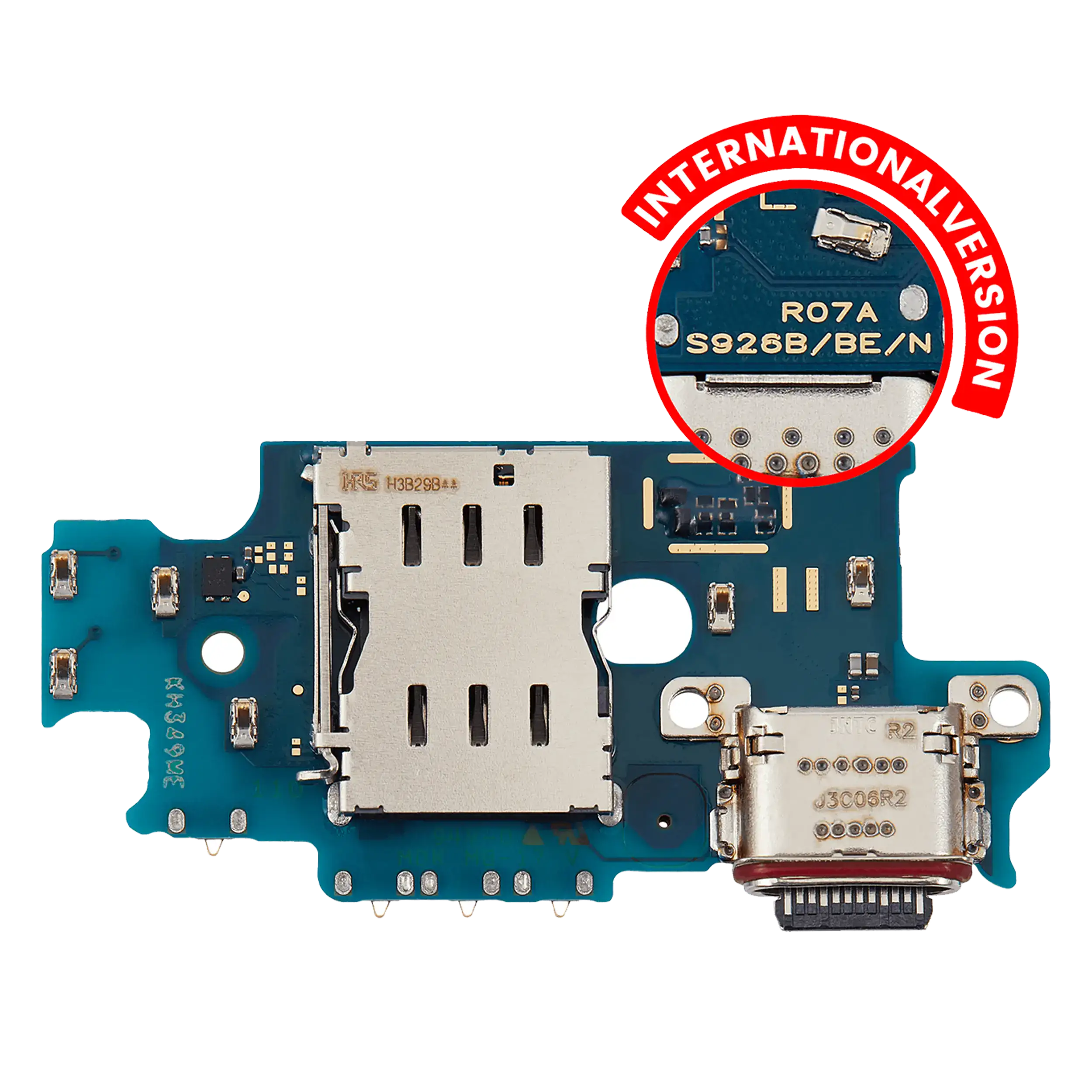 Connettore di ricarica Scheda con Sim Card Reader per Samsung Galaxy S24 Plus 5G (S926B) (International Version) (Premium)