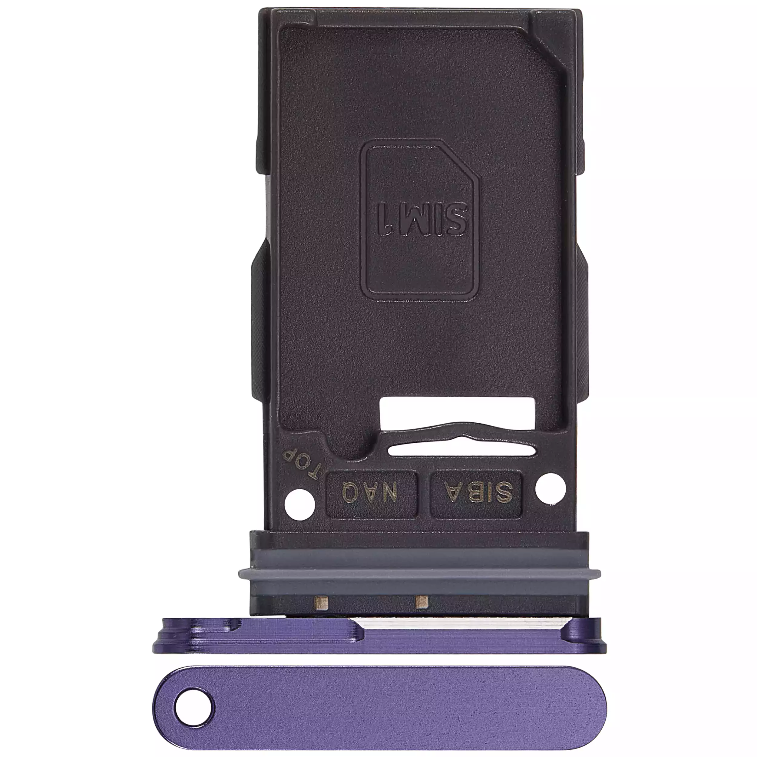 Carrellino SIM singola per Samsung Galaxy S24 5G / S24 Plus 5G (Cobalt Violet)