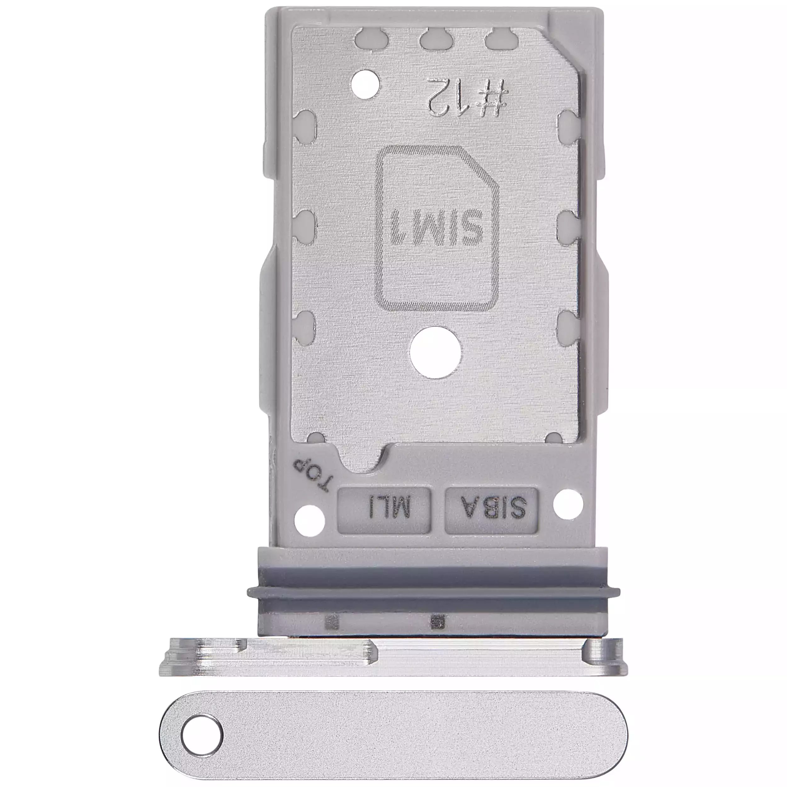 Carrellino doppia SIM per Samsung Galaxy S24 5G / S24 Plus 5G (Marble Grigio)