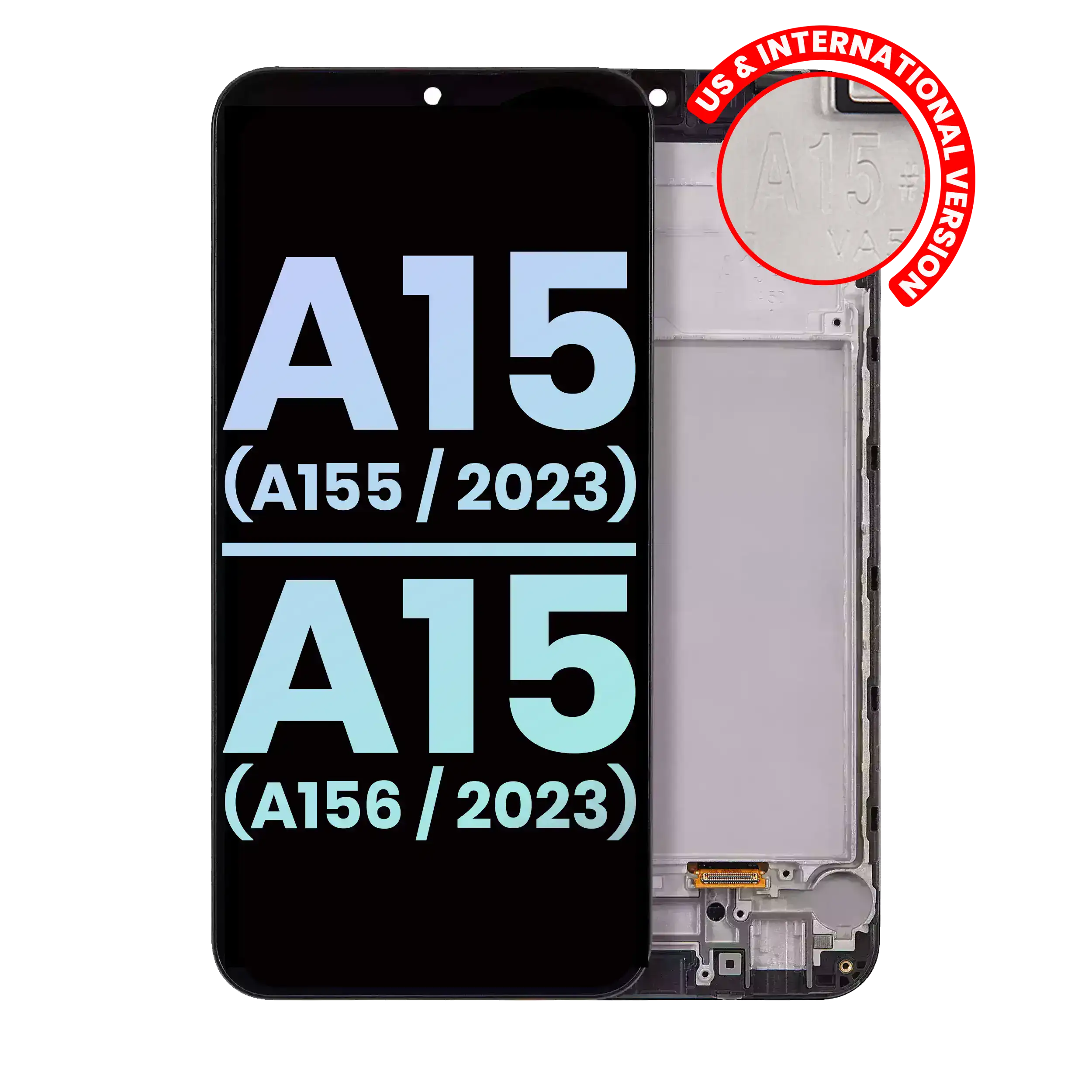 Display OLED completo con Frame per Samsung Galaxy A15 4G (A155 / 2023) / A15 5G (A156 / 2023) (US e International) (Service Pack) (tutti i colori)