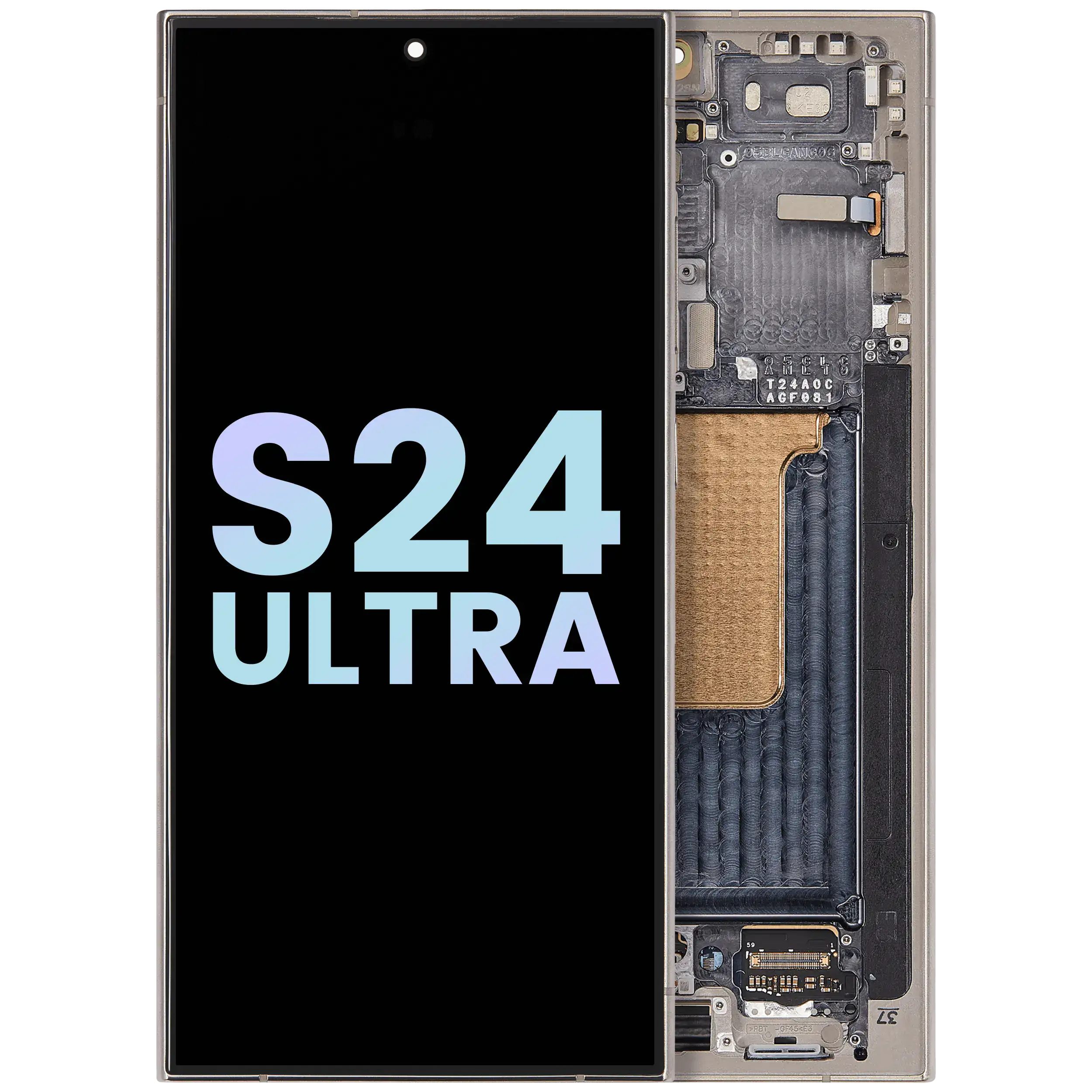 Display OLED completo con Frame per Samsung Galaxy S24 Ultra (Service Pack) (Titanio Grigio)