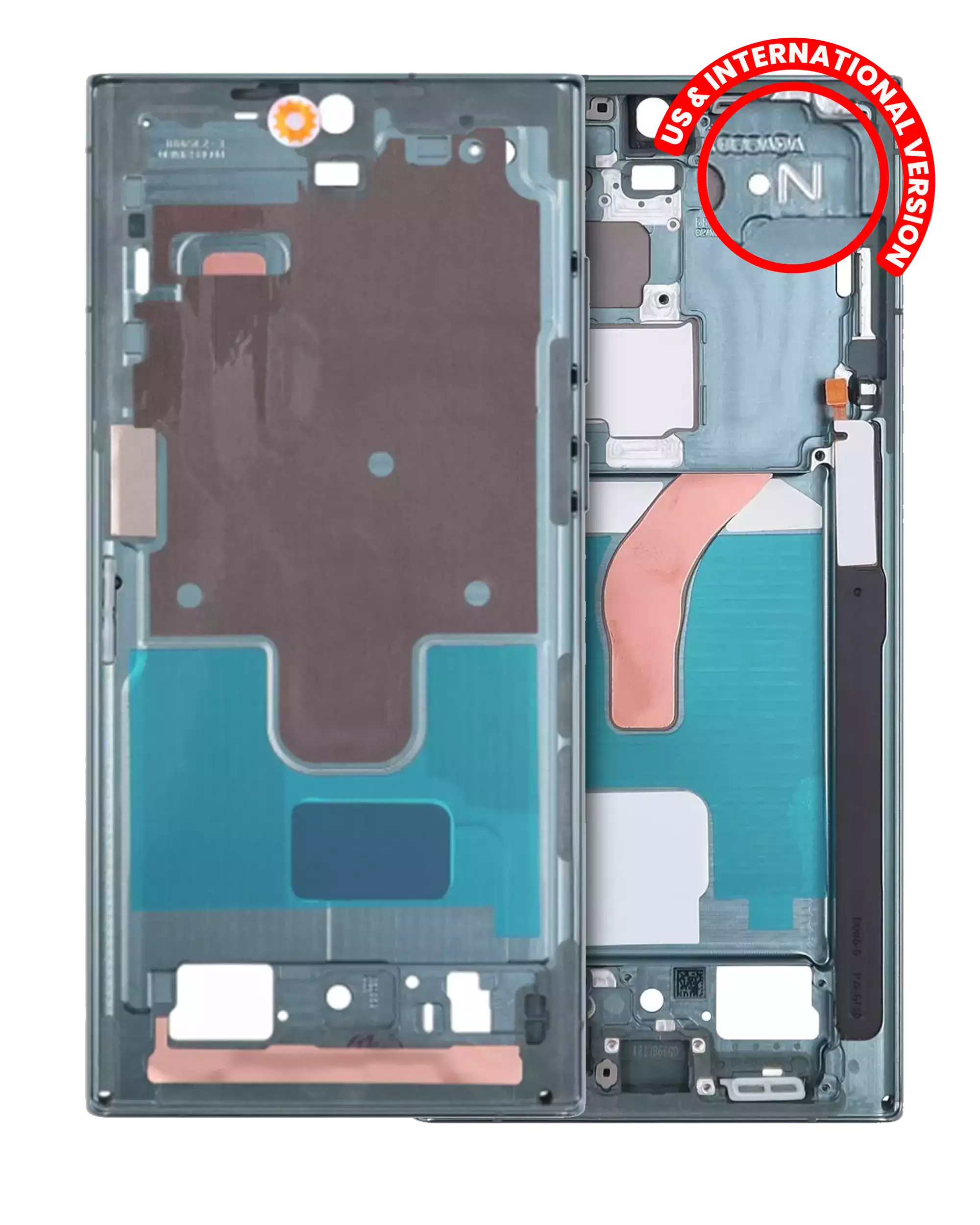 Frame centrale per Samsung Galaxy S22 Ultra 5G (US e International Version) (Verde)