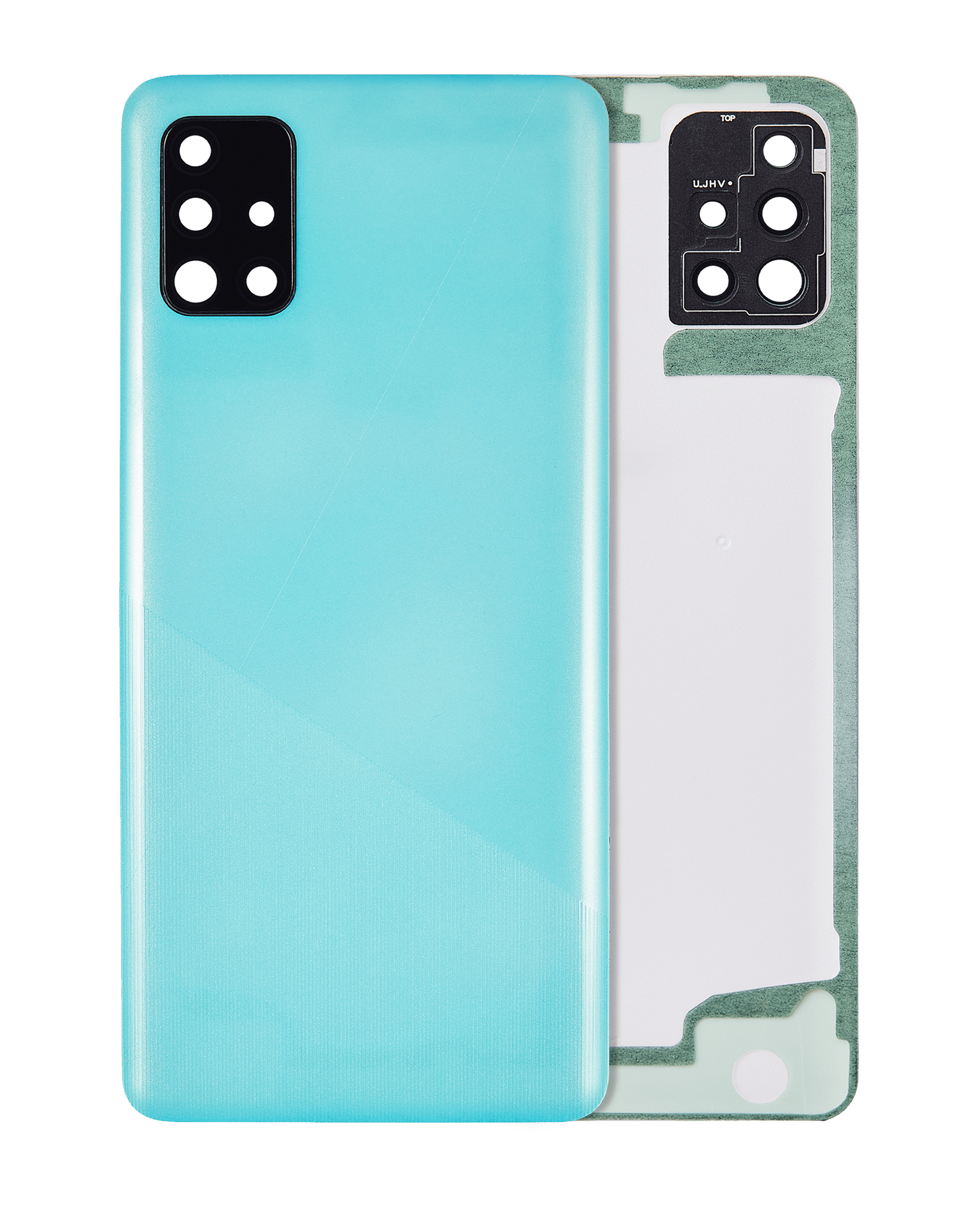 vetro cover posteriore con Vetro fotocamera per Samsung Galaxy A51 5G (A516 / 2020) (Service Pack) (Blu)
