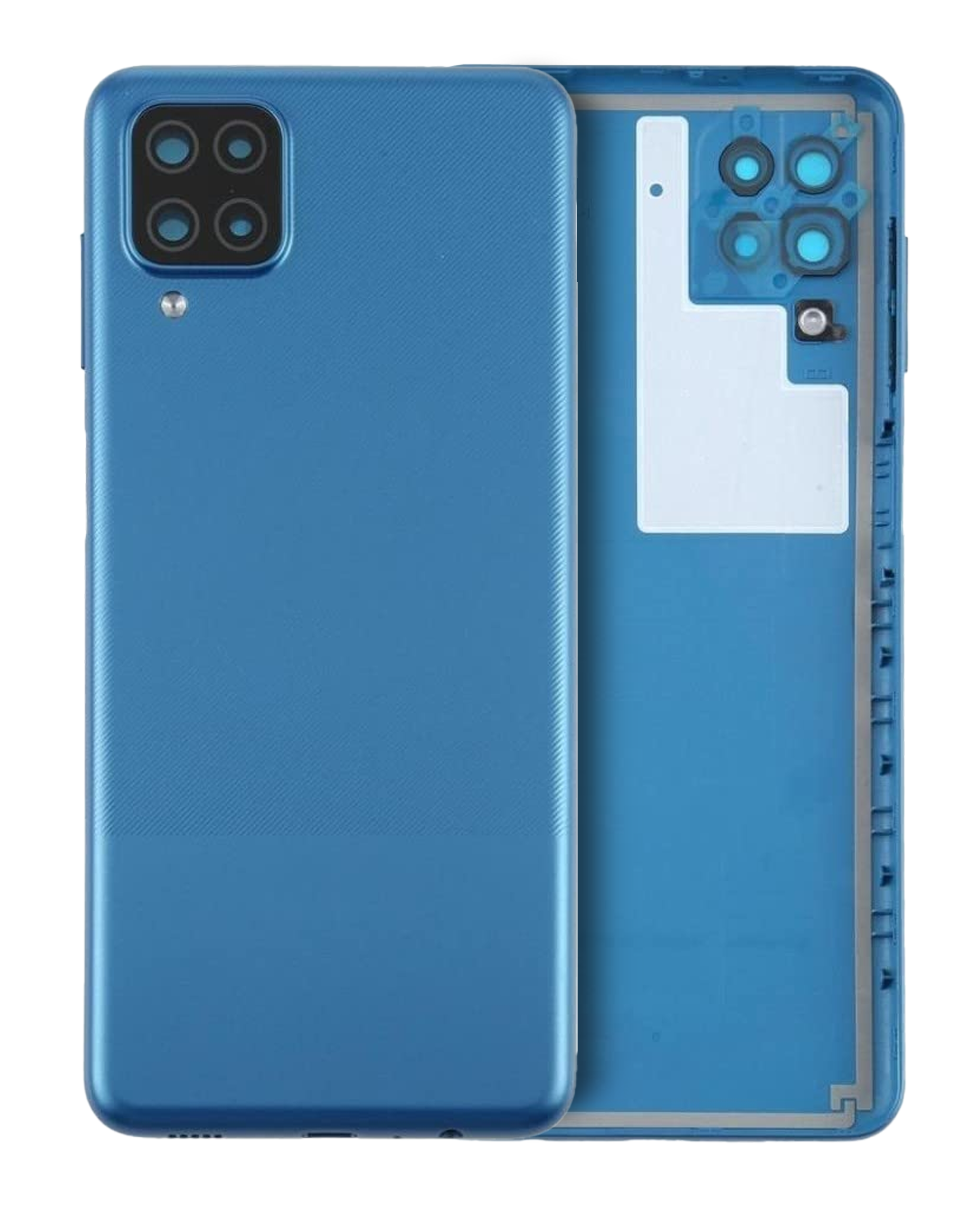 vetro cover posteriore con Vetro fotocamera per Samsung Galaxy A12 (A125 / 2020) (Service Pack) (Blu)