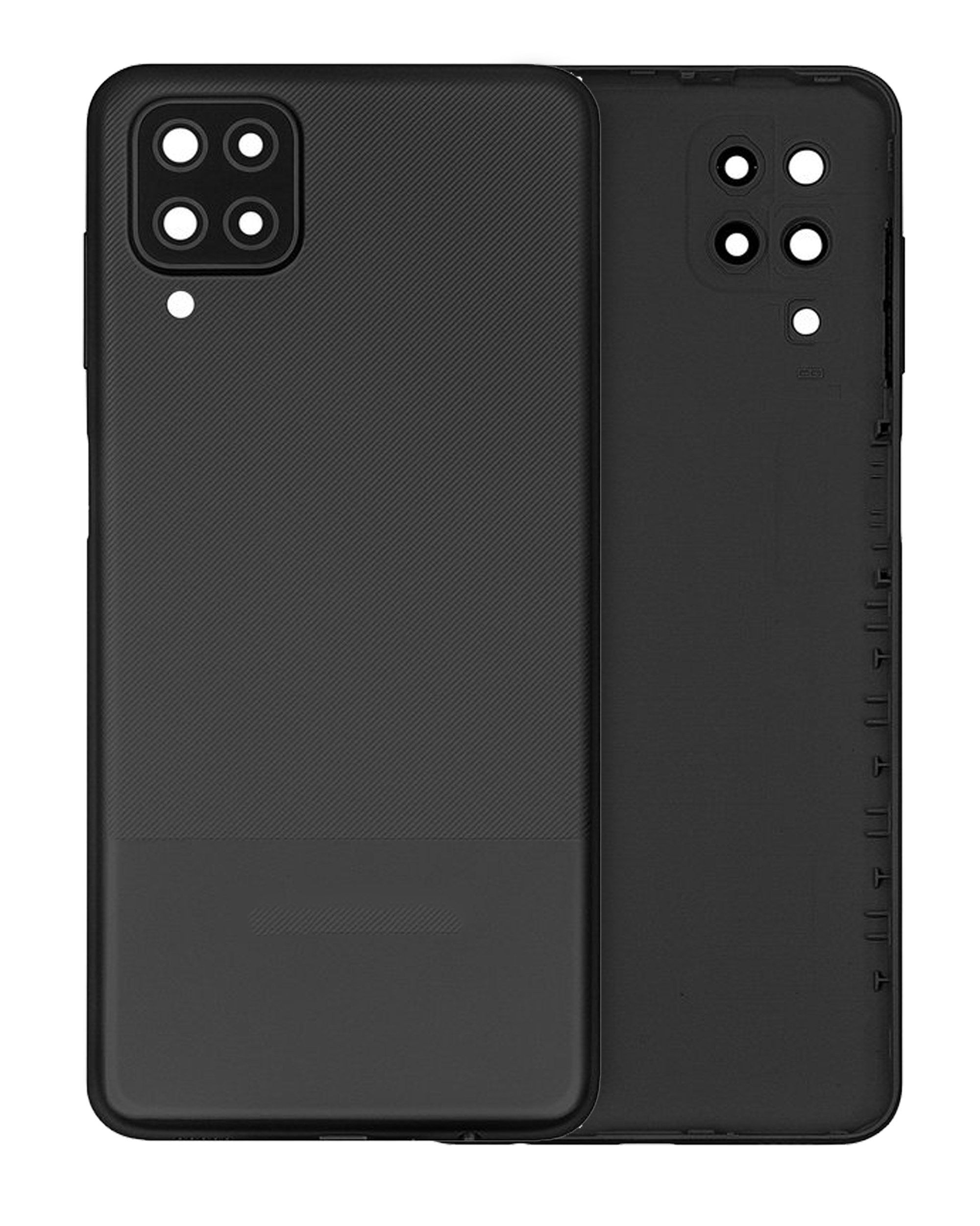 vetro cover posteriore con Vetro fotocamera per Samsung Galaxy A12 Nacho (A127 / 2021) (Service Pack) (Nero)