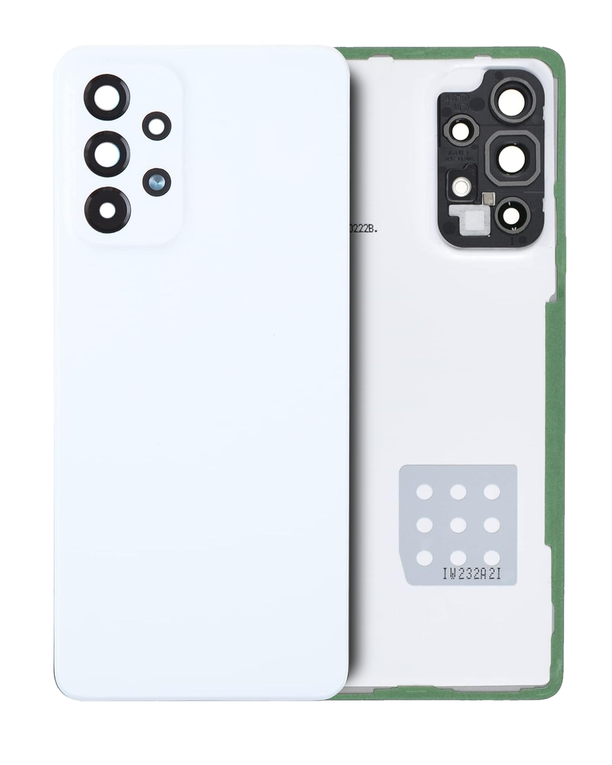vetro cover posteriore con Vetro fotocamera per Samsung Galaxy A53 5G (A536 / 2022) (Service Pack) (Bianco)