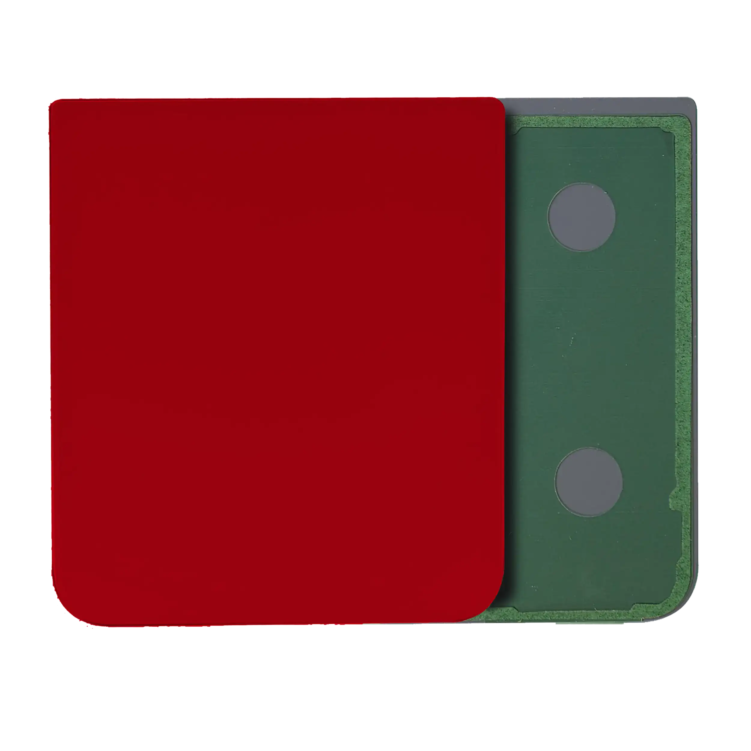 Bottom vetro cover posteriore per Samsung Galaxy Z Flip 4 (Service Pack) (Rosso)