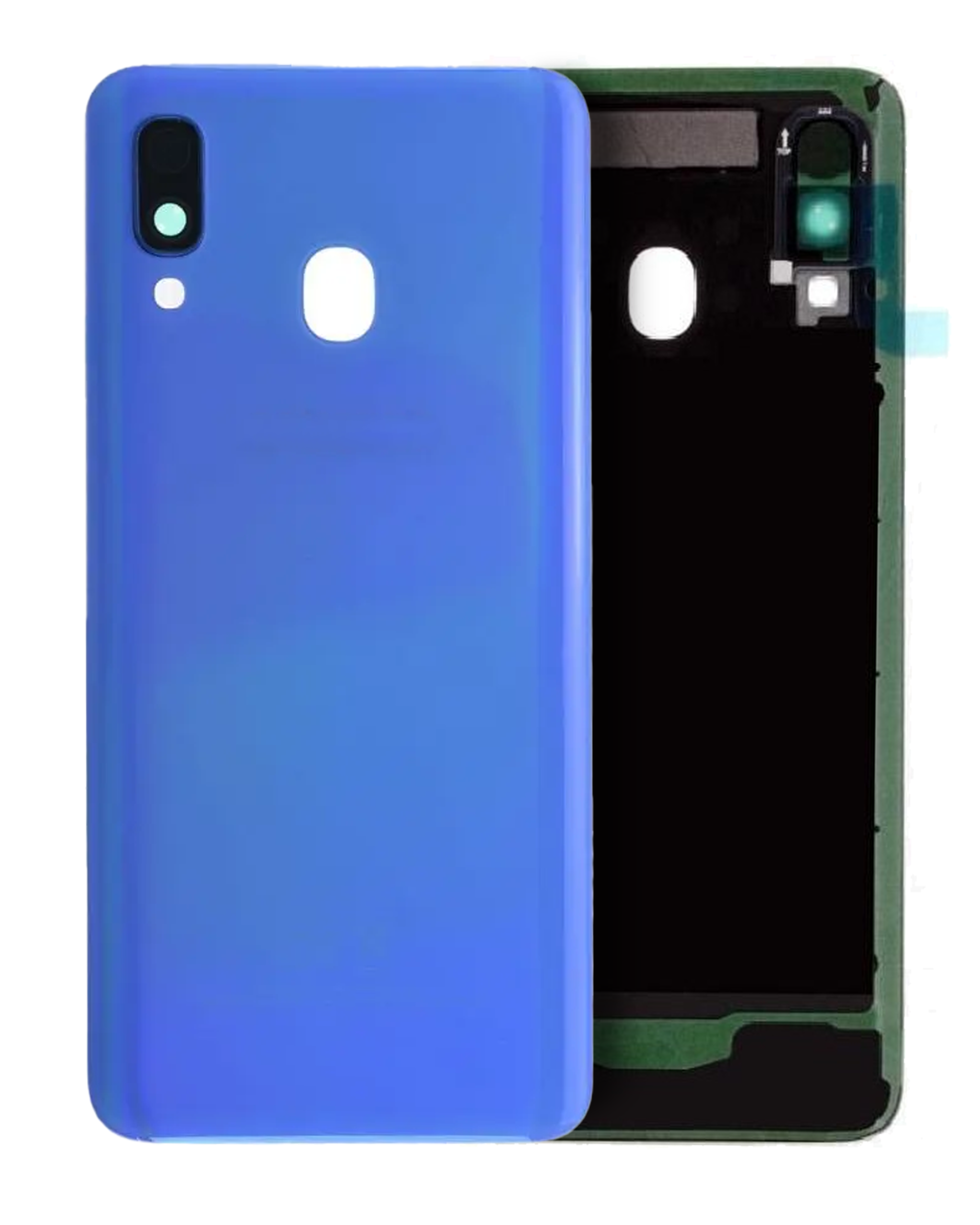 vetro cover posteriore con Vetro fotocamera per Samsung Galaxy A40 (A405 / 2019) (Service Pack) (Blu)