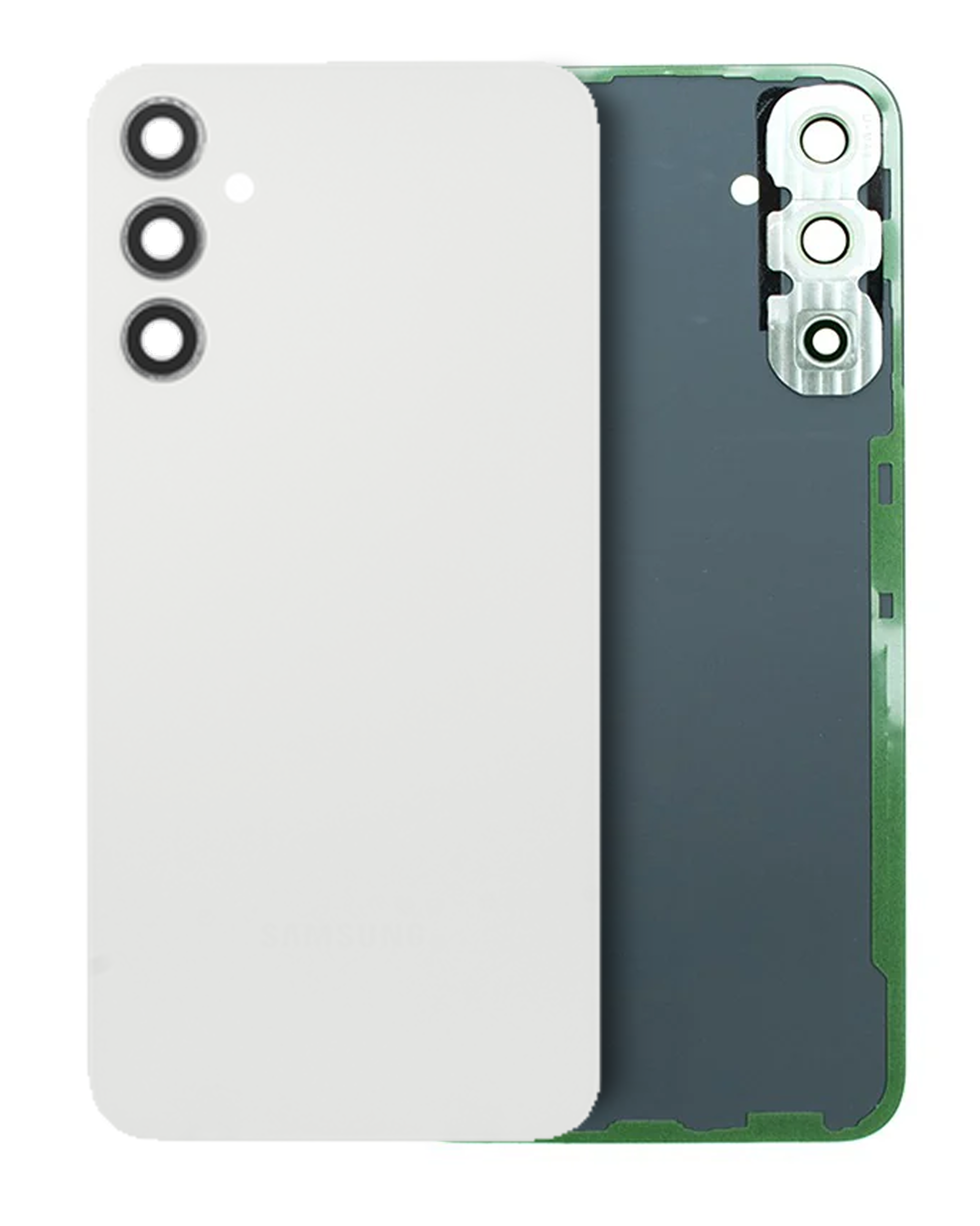 vetro cover posteriore con Vetro fotocamera per Samsung Galaxy A34 5G (A346 / 2023) (Service Pack) (Argento)