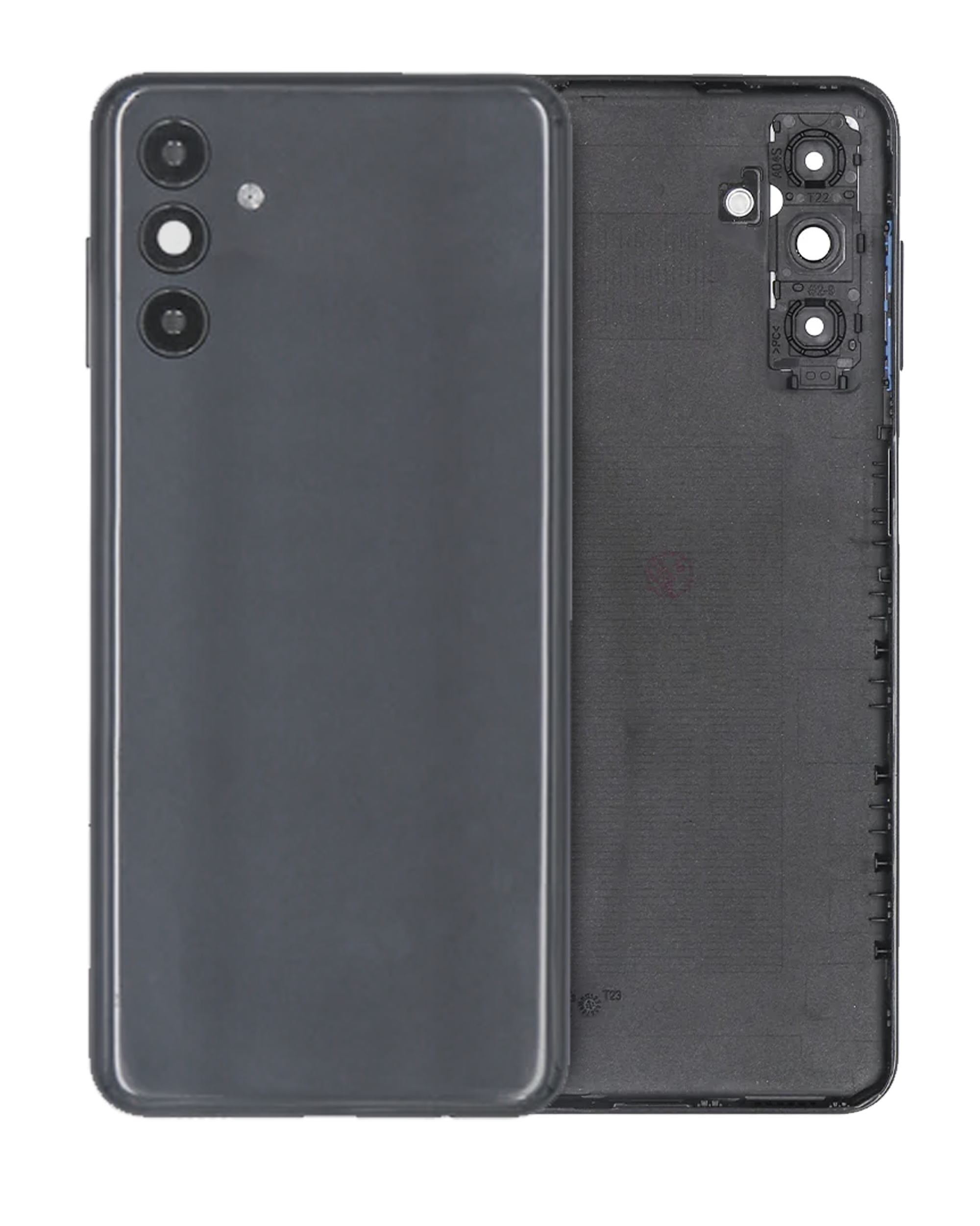 vetro cover posteriore con Vetro fotocamera per Samsung Galaxy A04s (A047 / 2022) (Service Pack) (Nero)