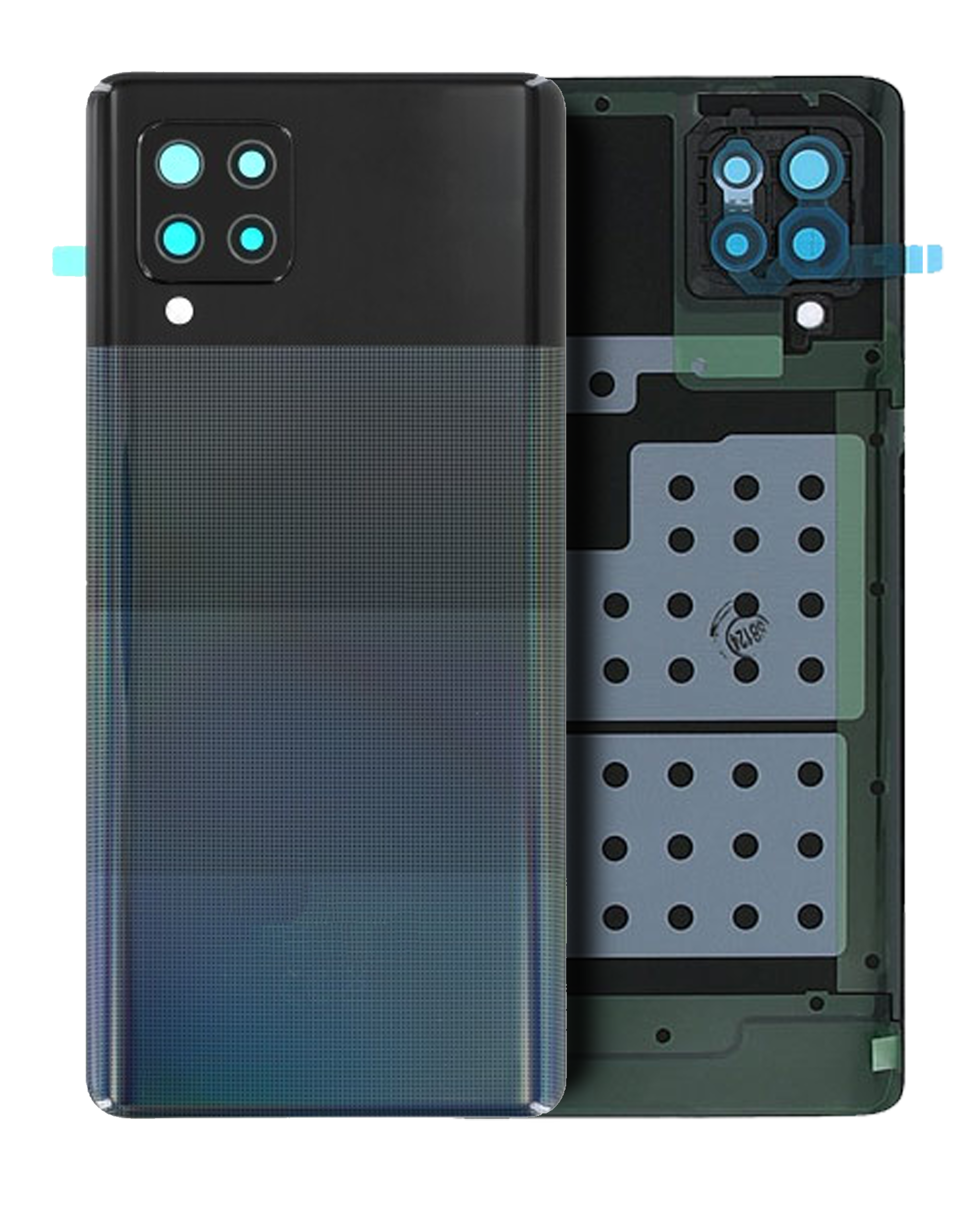 vetro cover posteriore con Vetro fotocamera per Samsung Galaxy A42 5G (A426 / 2020) (Service Pack) (Prism Dot Nero)